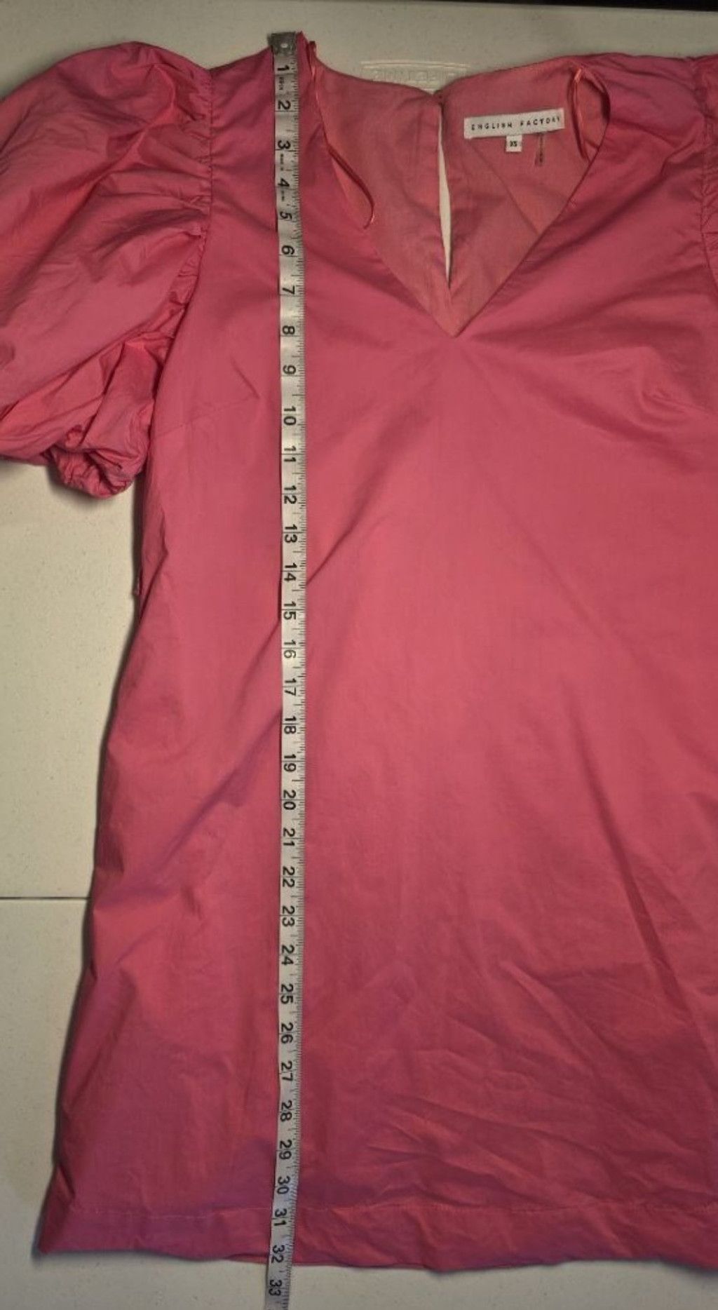 English Factory English Factory Hot Pink Puff Sleeve Mini Dress XS Barbiecor Size XS / US 0-2 / IT 36-38 - 9 Thumbnail