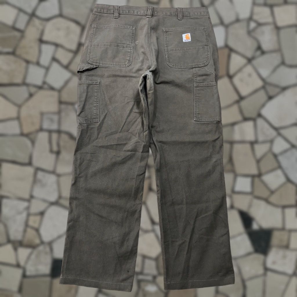 Carhartt Carhartt Pants Mens 36x30 Green Rugged Flex Relaxed Duck Utility Pant Casual Workwear Stretch 99% Cotton/1% Elastane Solid Flat Front Straight Mens Size US 36 / EU 52 - 1 Thumbnail