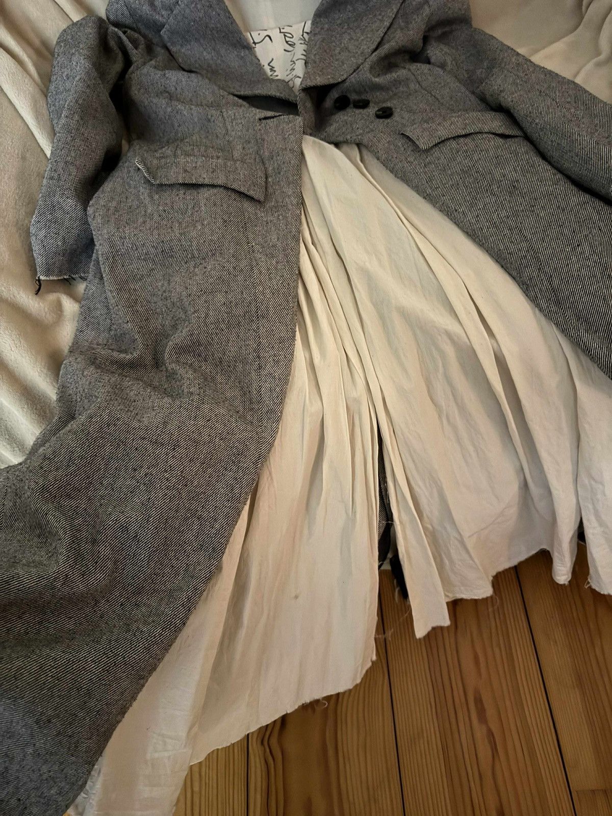 Elena Dawson Elena Dawson Grey Tweed Coat Size XS / US 0-2 / IT 36-38 - 3 Thumbnail