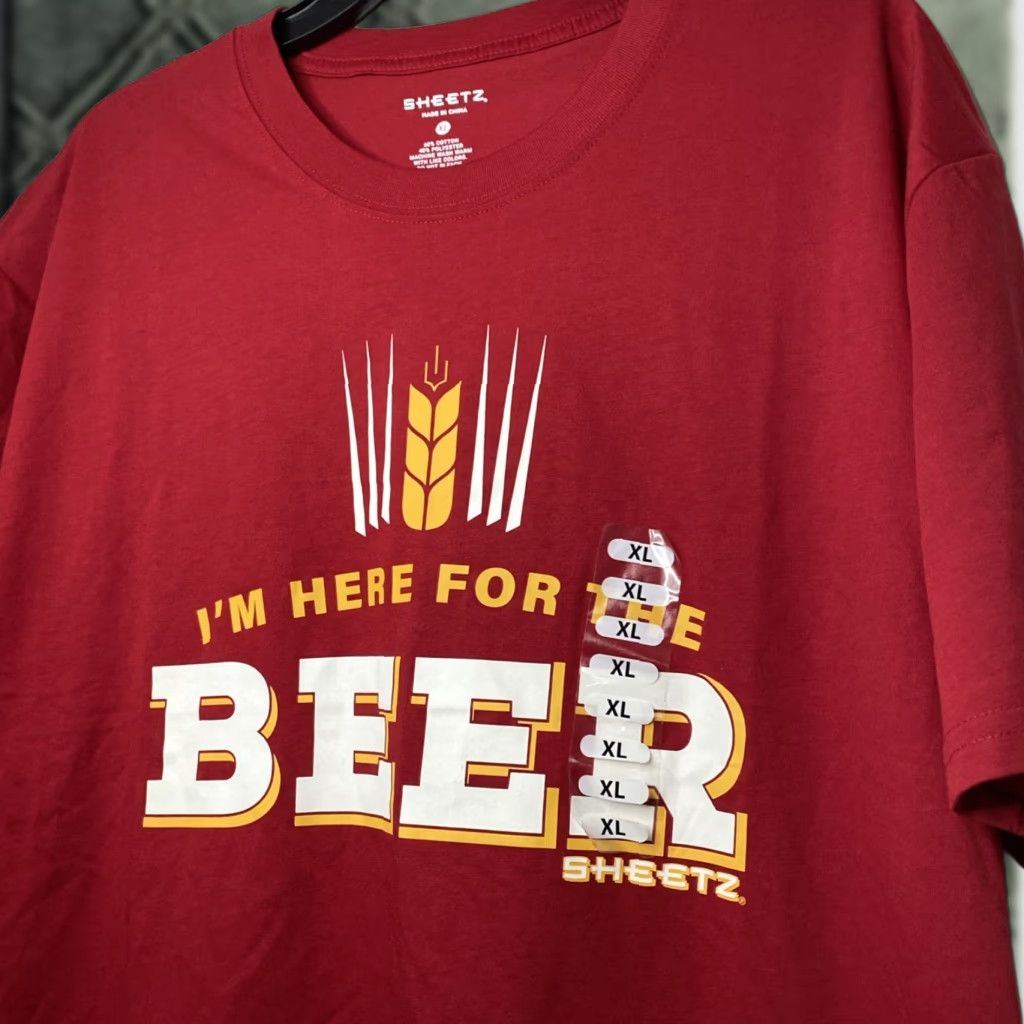 Vintage VINTAGE Sheetz T Shirt Here For The Beer Unisex XL Red Short Sleeve NWT Size US XL / EU 56 / 4 - 1 Thumbnail