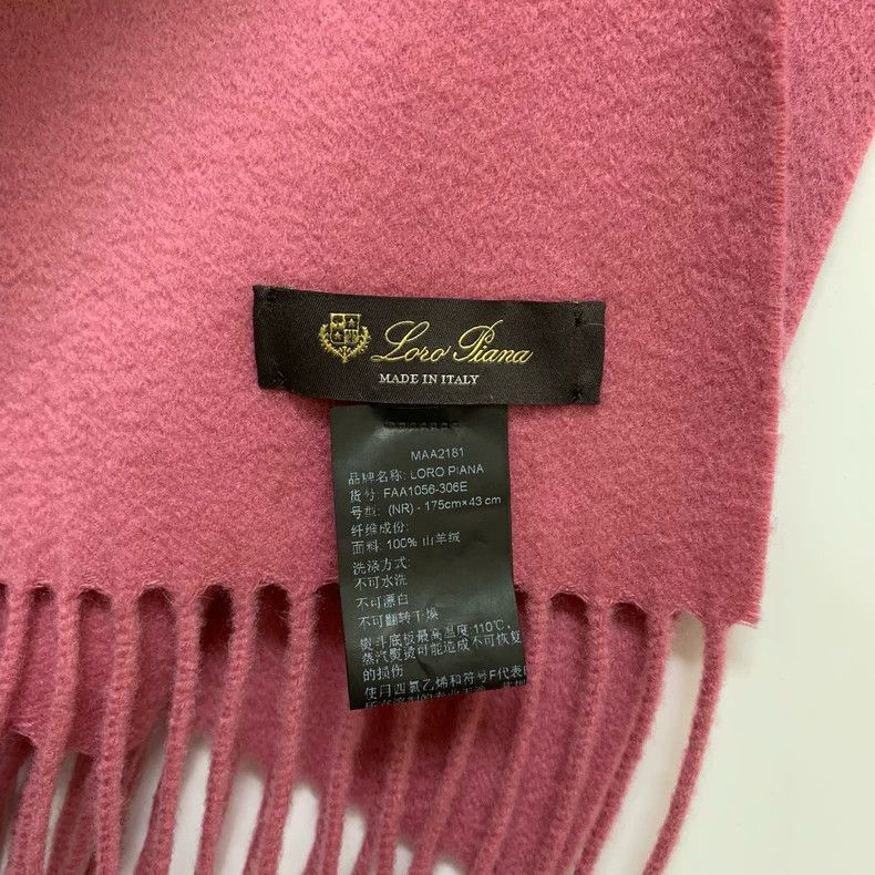 Loro Piana LORO PIANA A pink wool scarf Size ONE SIZE - 6 Thumbnail
