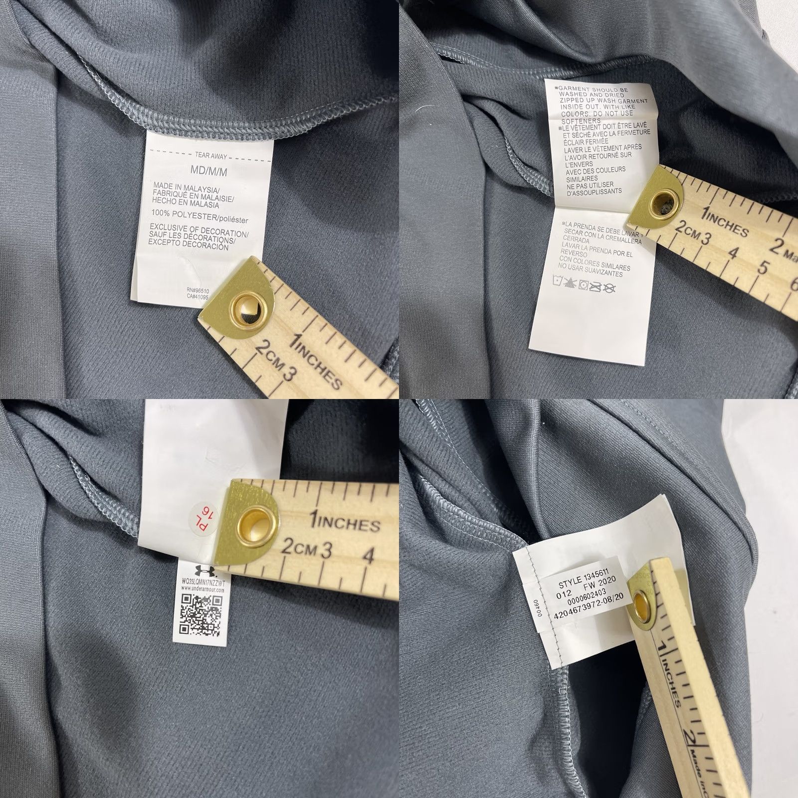 Under Armour Under Armour Unstoppable Track Jacket Mens M Gray Full Zip Pockets Logo 1345611 Size US M / EU 48-50 / 2 - 10 Thumbnail