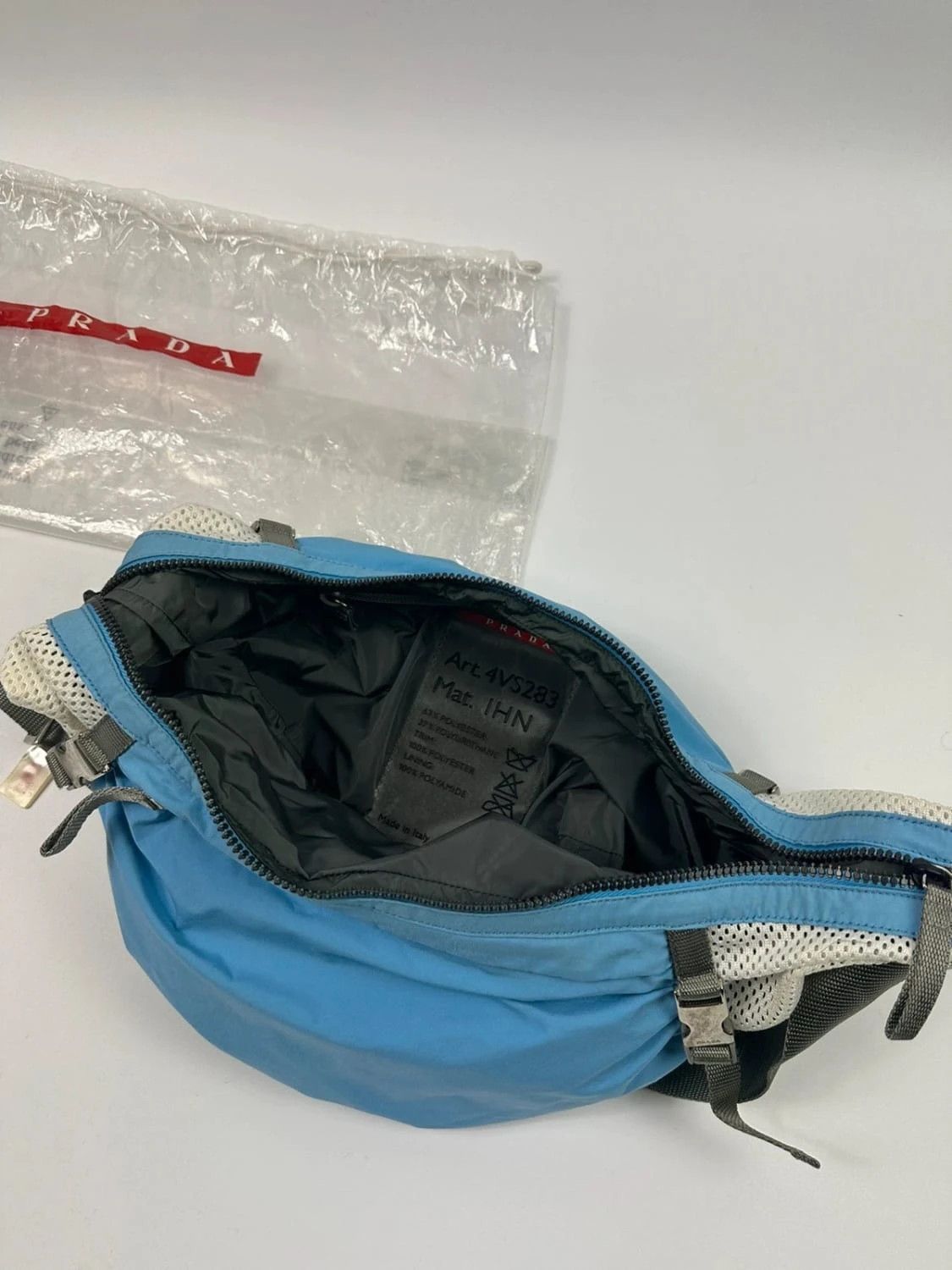 Prada Prada Sport 00´s Mesh Sky Blue Sling Bag Size ONE SIZE - 9 Thumbnail