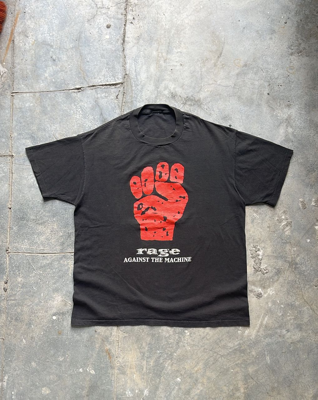 Vintage Vintage 1990 Rage Againts The Machine Fist Of Steel Size US XL / EU 56 / 4 - 1 Thumbnail