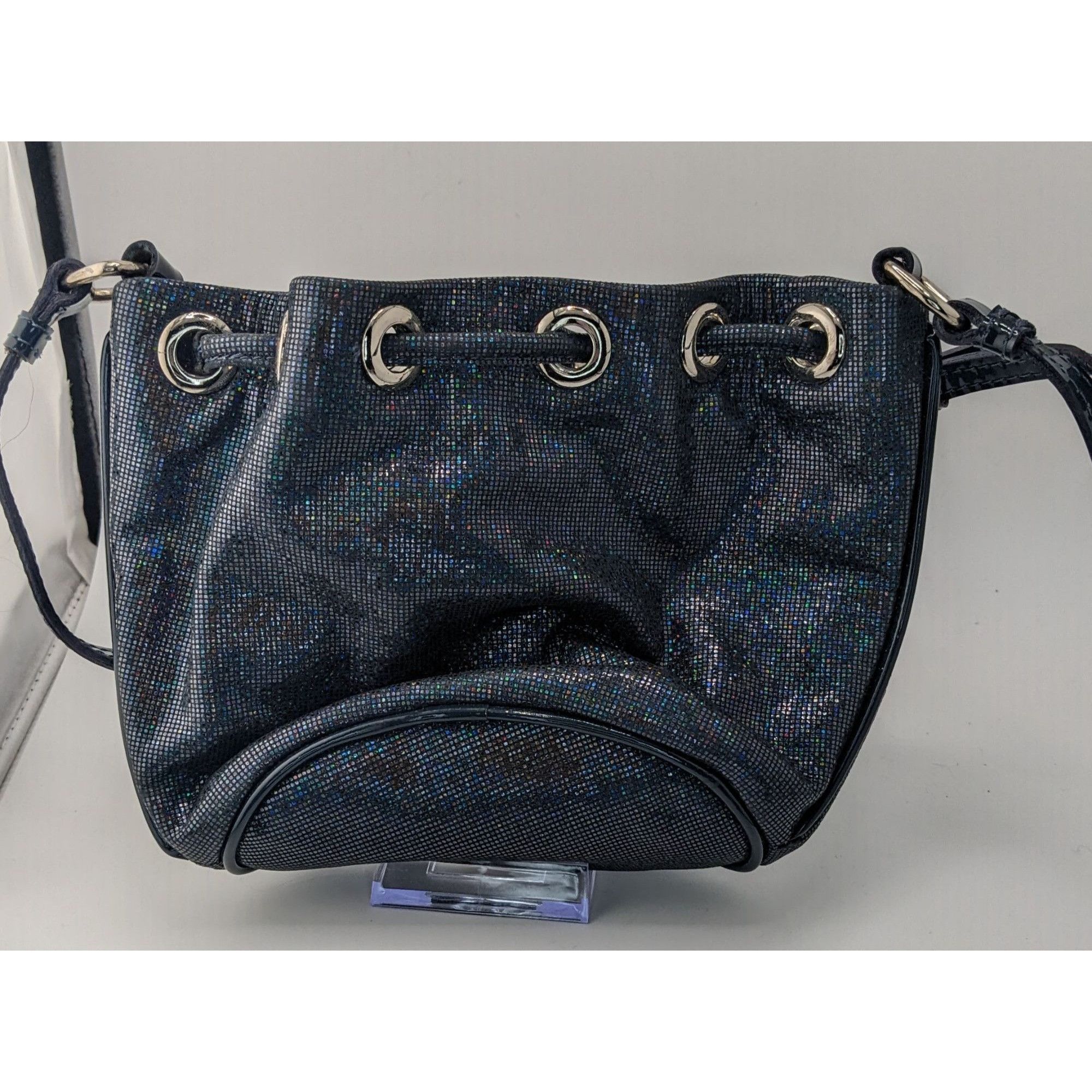 Other De Maria Navy Prismatic Mini Bucket Bag With Adjustable Stra Size ONE SIZE - 7 Thumbnail