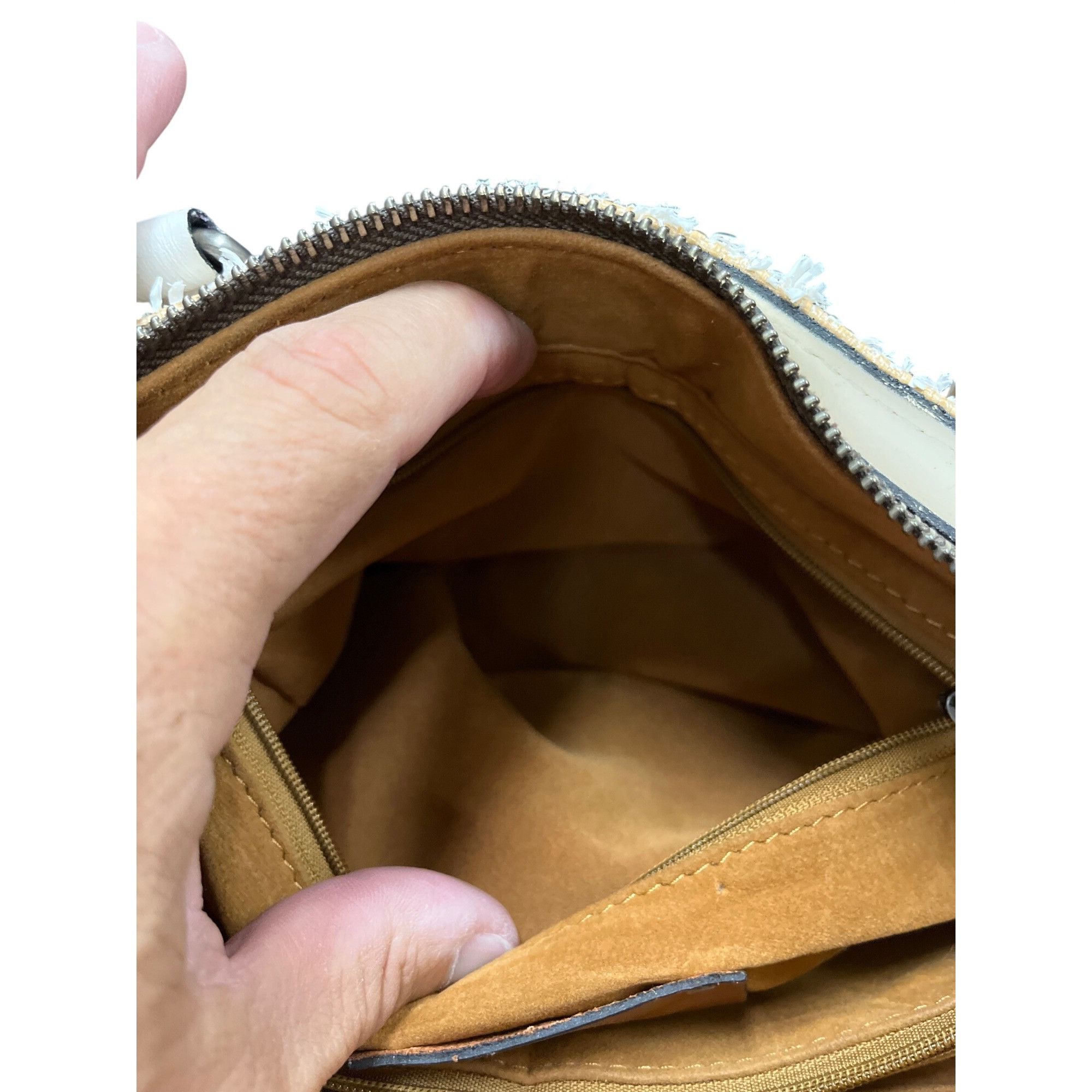 Patricia Nash Patricia Nash Angela wms leather tan white tasseled hand sho Size ONE SIZE - 14 Thumbnail