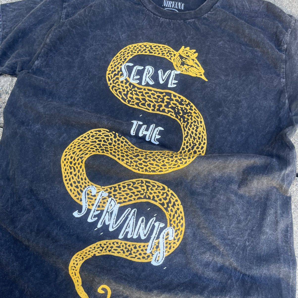 Nirvana Nirvana Band Serve The Servants T-Shirt Black & Gold Size US M / EU 48-50 / 2 - 3 Thumbnail