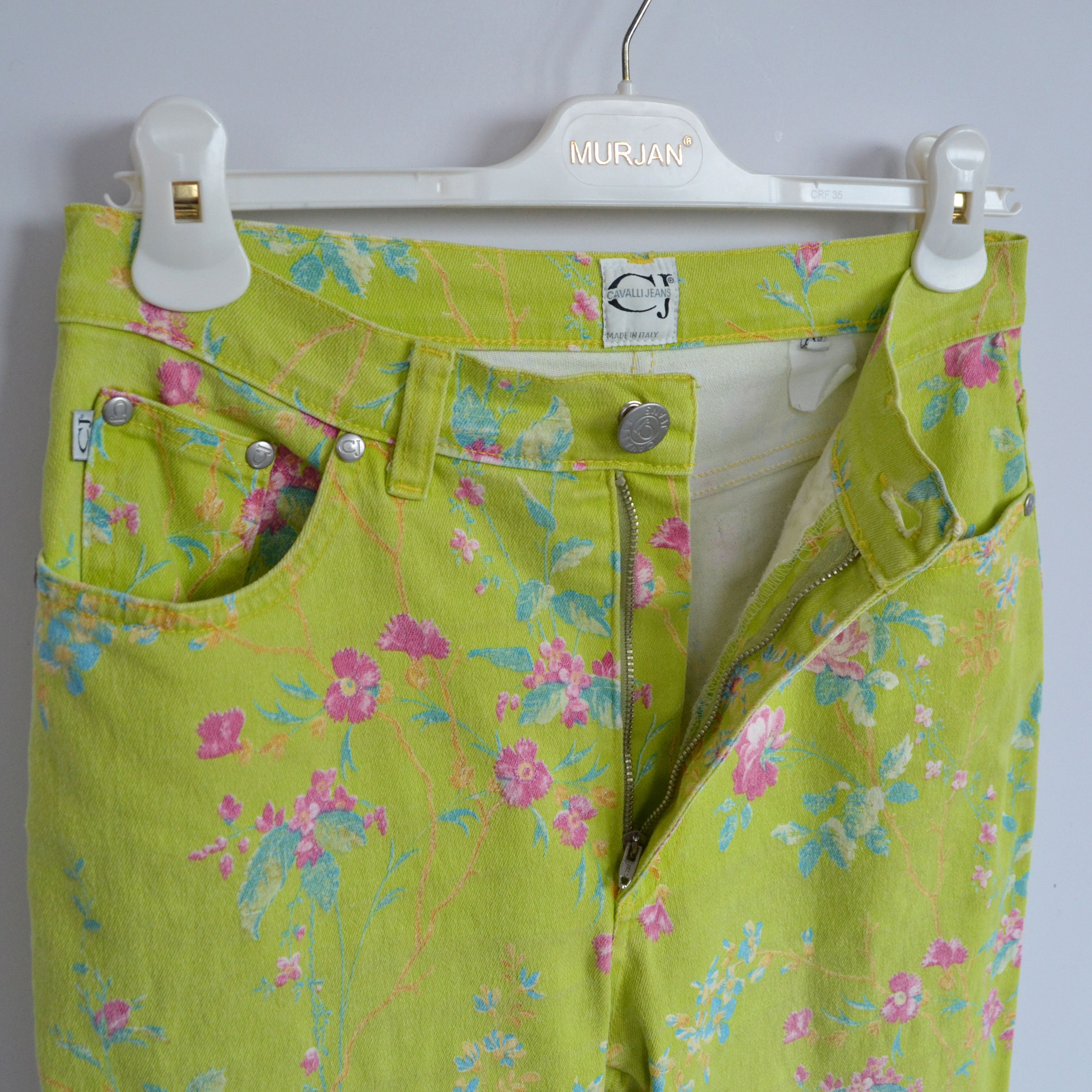 Roberto Cavalli Roberto Cavalli Jeans Pants Floral Print Denim Flower 90s Size 30" / US 8 / IT 44 - 13 Thumbnail