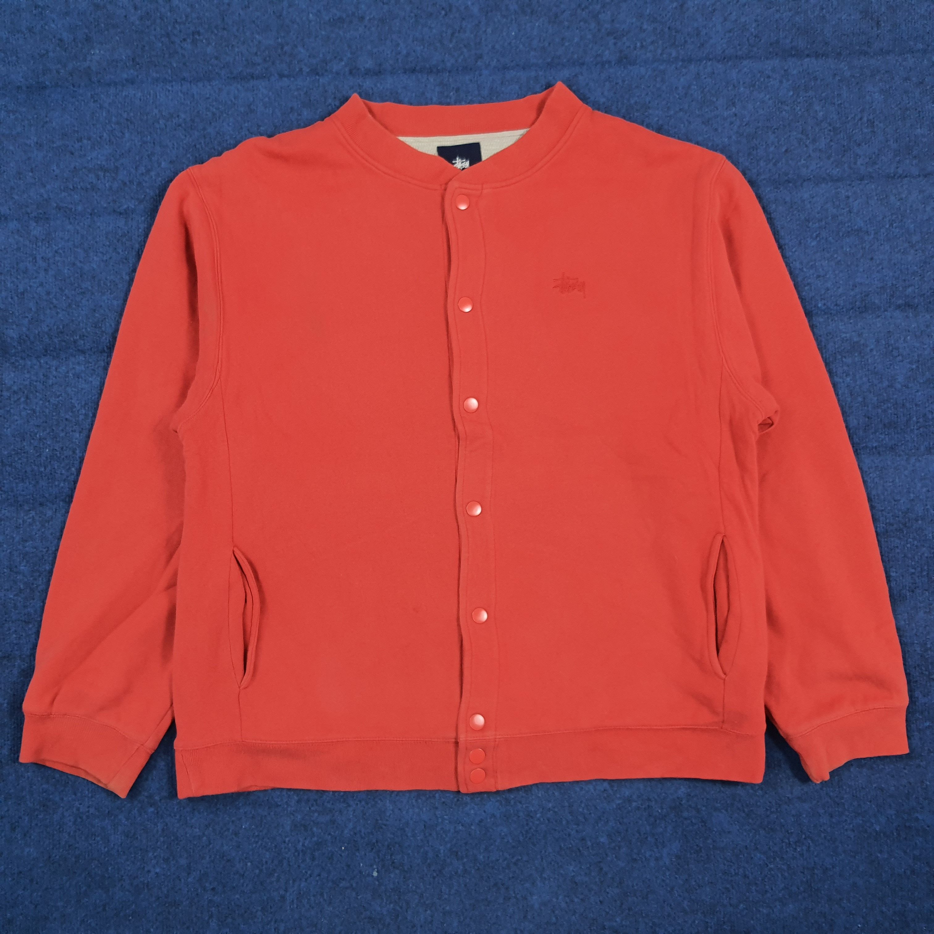 Stussy Vintage Stussy Streetwear Red Varsity Button Up Jacket Size US XL / EU 56 / 4 - 3 Thumbnail