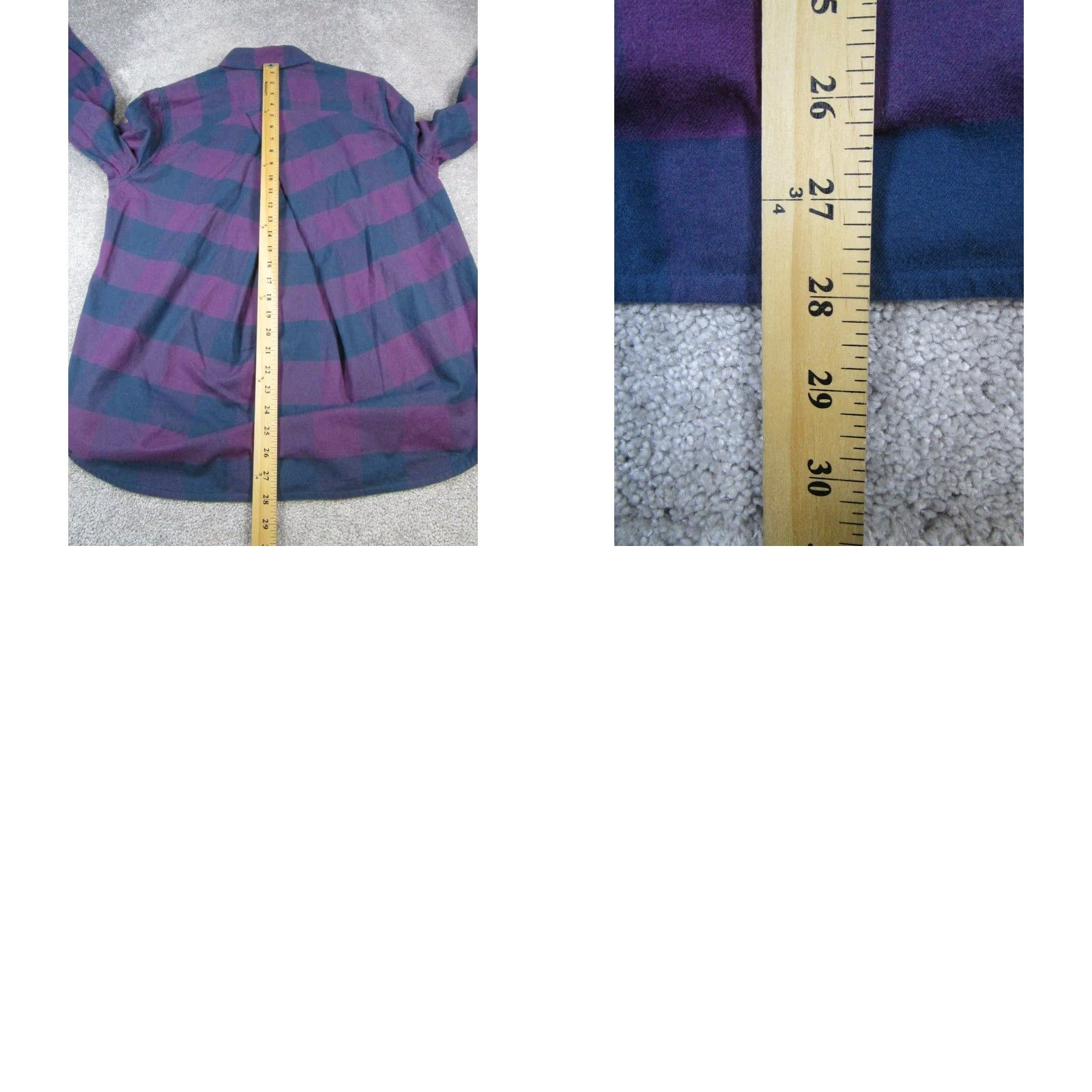 Lululemon Lululemon Full Day Ahead Shirt Womens 10 Purple Blue Cotton Flannel Button Up Shirt Womens 10 Purple Blue Cotton Flannel Button Up Size L / US 10 / IT 46 - 8 Thumbnail