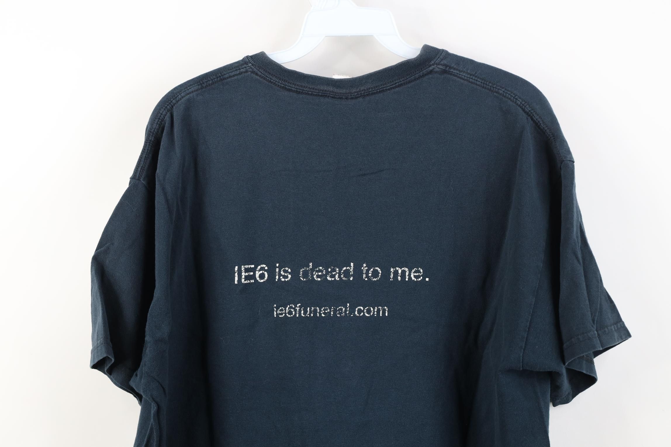 Vintage Vintage Y2K RIP Microsoft Internet Explorer 6 Parody T-Shirt Size US L / EU 52-54 / 3 - 13 Thumbnail
