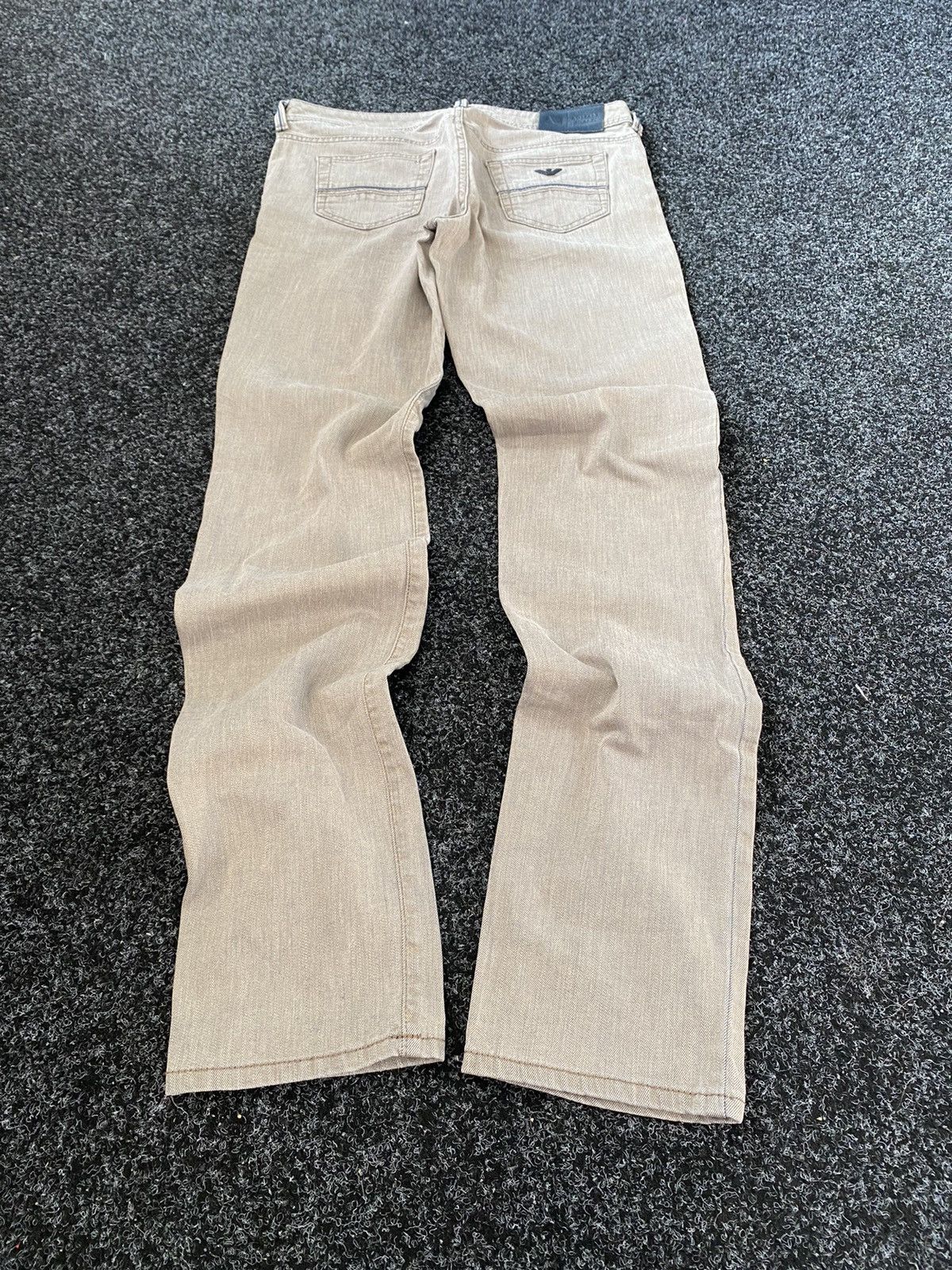 Giorgio Armani × Vintage 90s Armani Jeans Avant Garde Beige Jeans Denim 30 Size 30" / US 8 / IT 44 - 1 Thumbnail