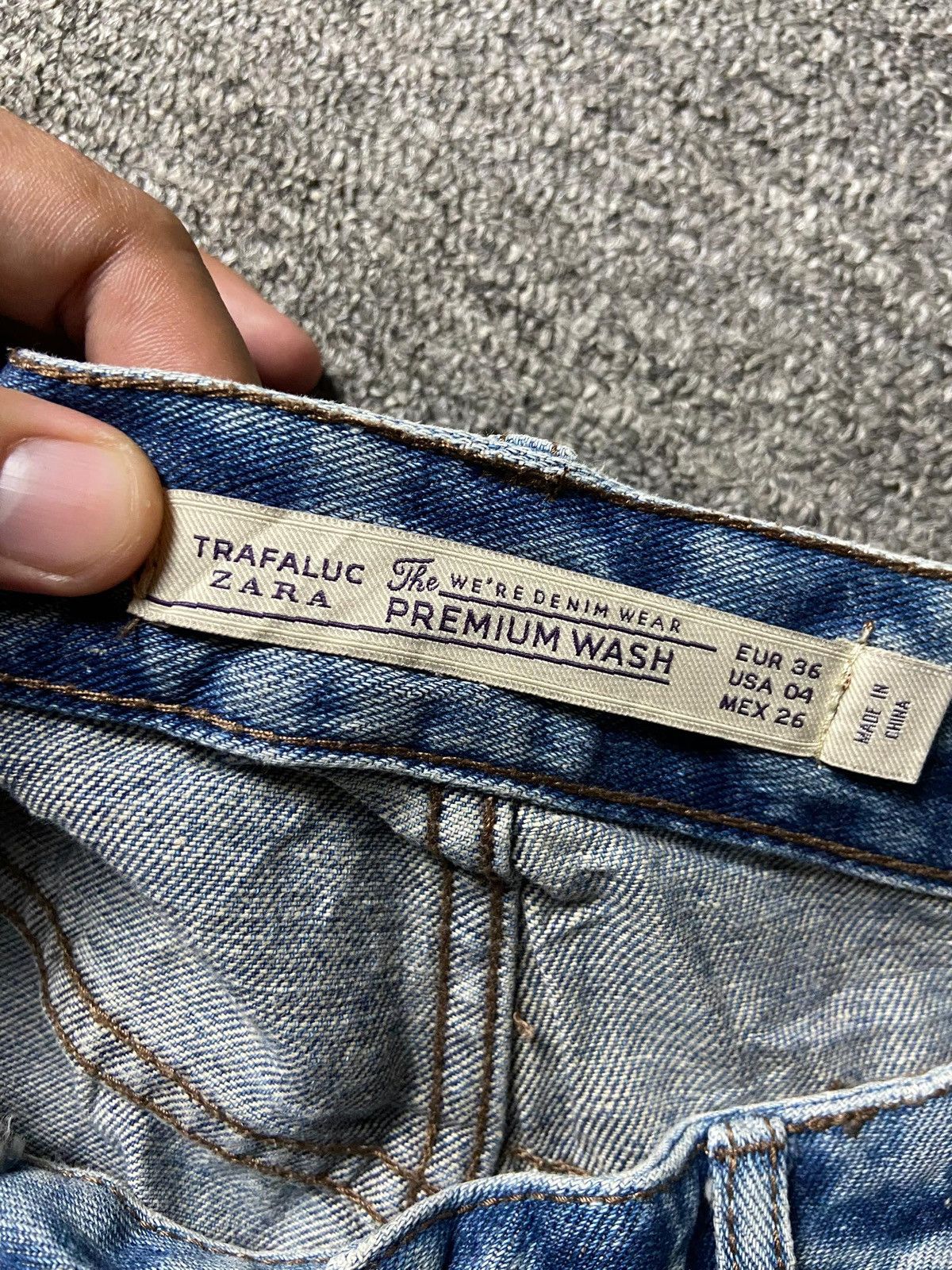 Zara Trafaluc Zara Premium Wash Ripped Denim Jeans (158) Size US 31 - 6 Thumbnail