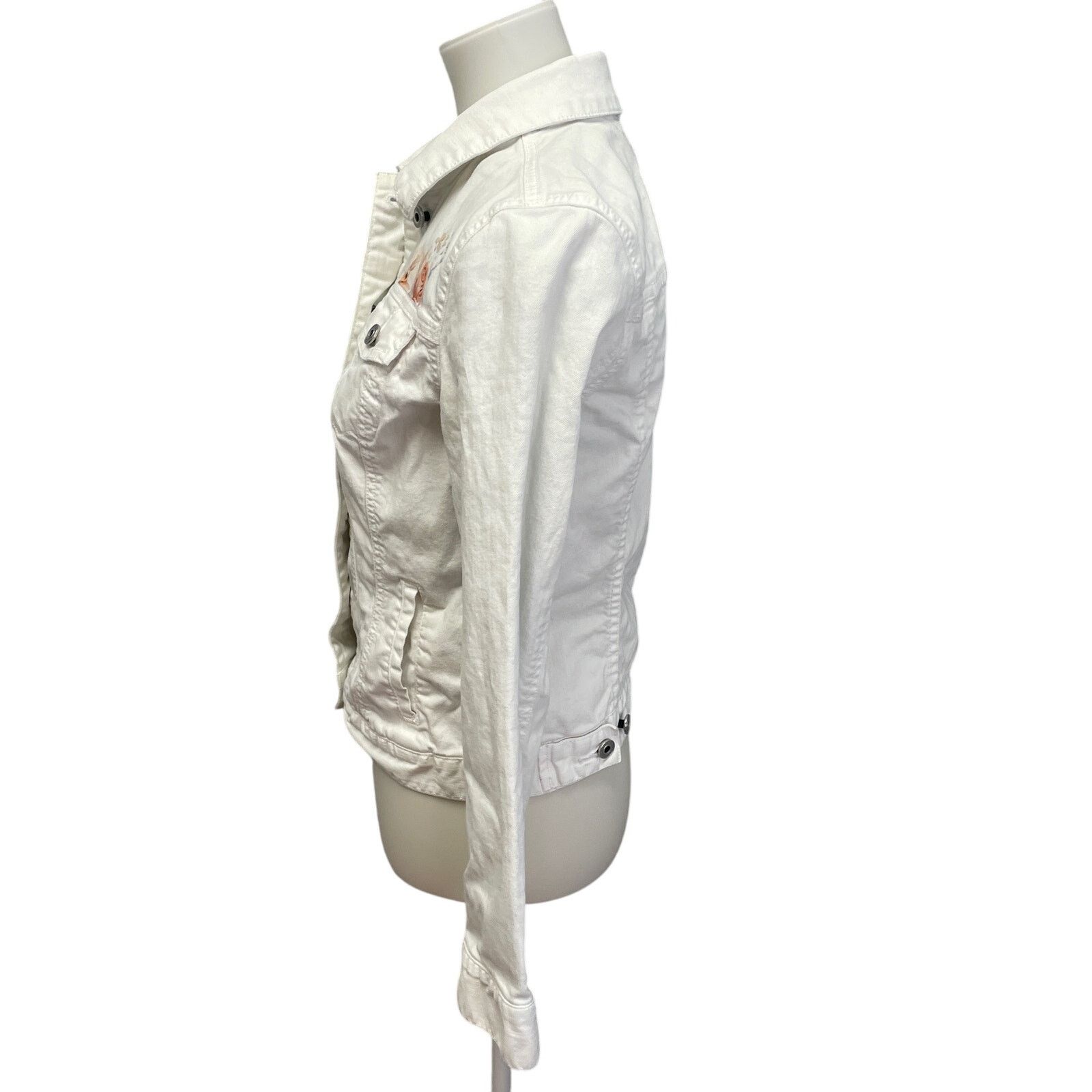 Tommy Hilfiger Hand Printed Tommy Hilfiger Womens Medium Jean Jacket Size M / US 6-8 / IT 42-44 - 3 Thumbnail
