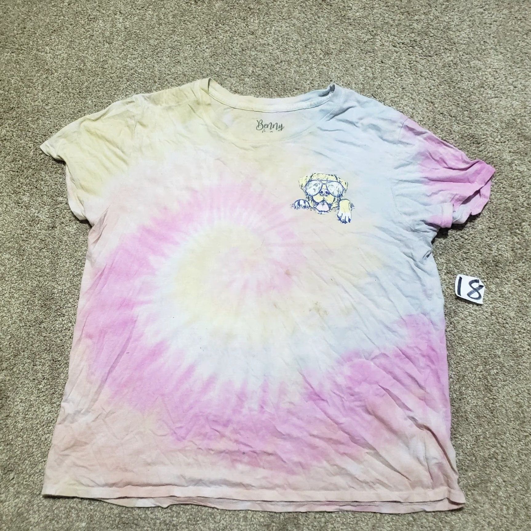 Vintage Happiness Comes in Waves Pink Tie Dye Short Sleeve T-Shirt Women's Size M Medium Size M / US 6-8 / IT 42-44 - 2 Thumbnail