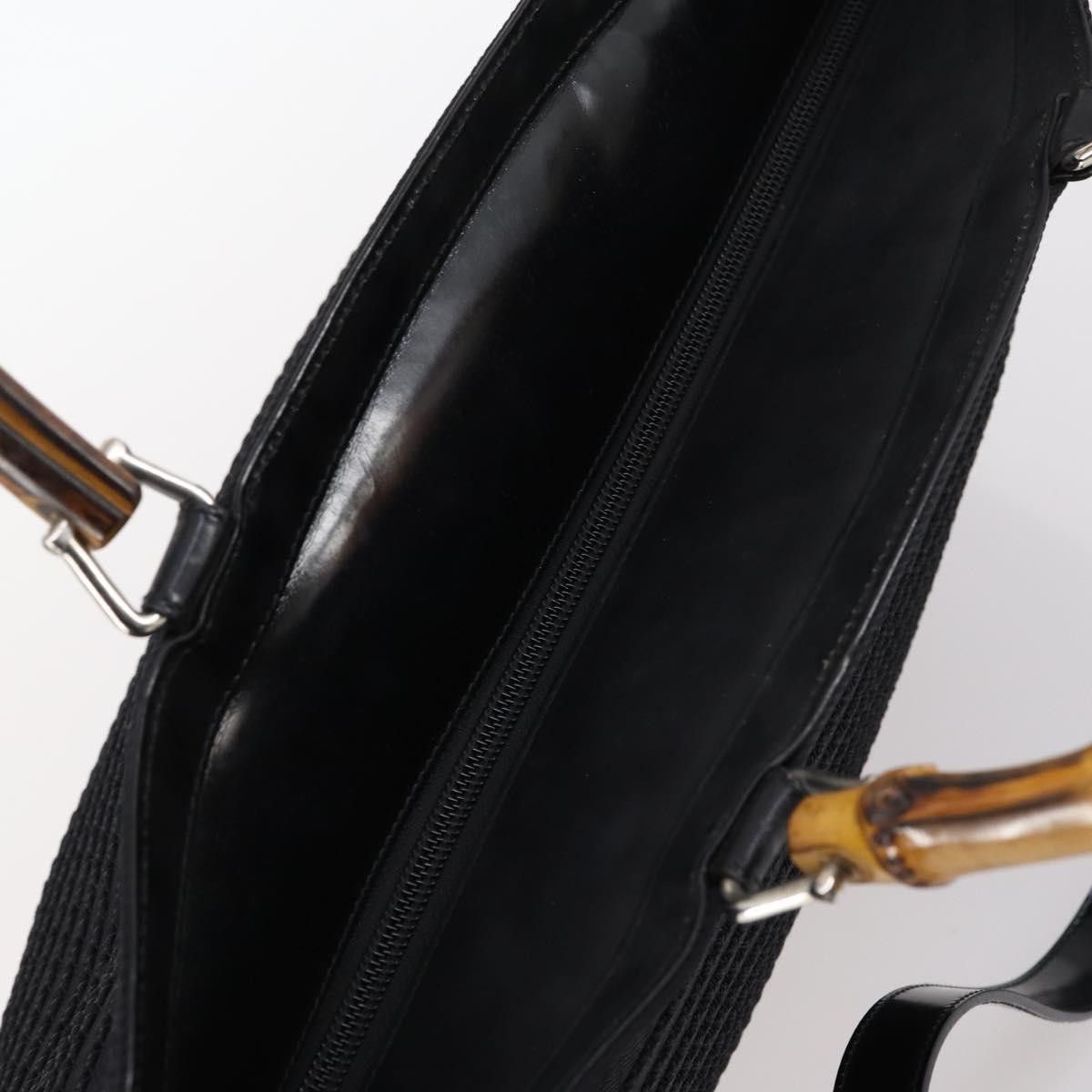 Gucci GUCCI Bamboo Hand Bag Nylon Black Size ONE SIZE - 6 Thumbnail