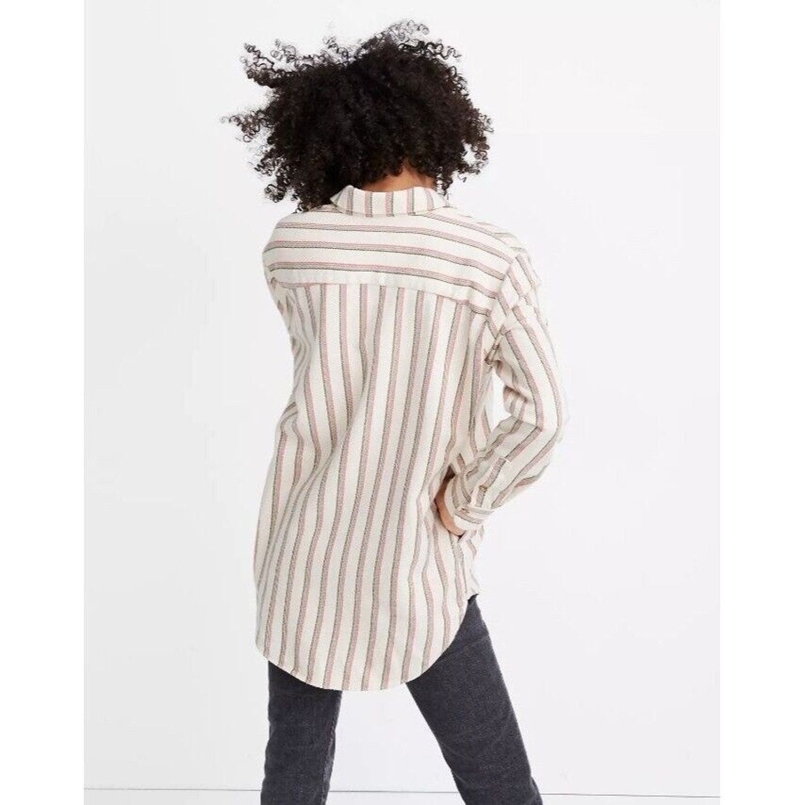 Madewell Madewell Womens Claxton Striped Flannel Sunday Shirt Size M Size M / US 6-8 / IT 42-44 - 10 Thumbnail