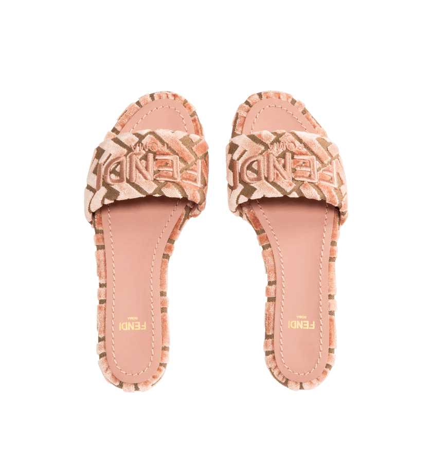 Fendi o1h1sh11225 Signature Slides in Pink Bric Size US 6.5 / IT 36.5 - 2 Thumbnail