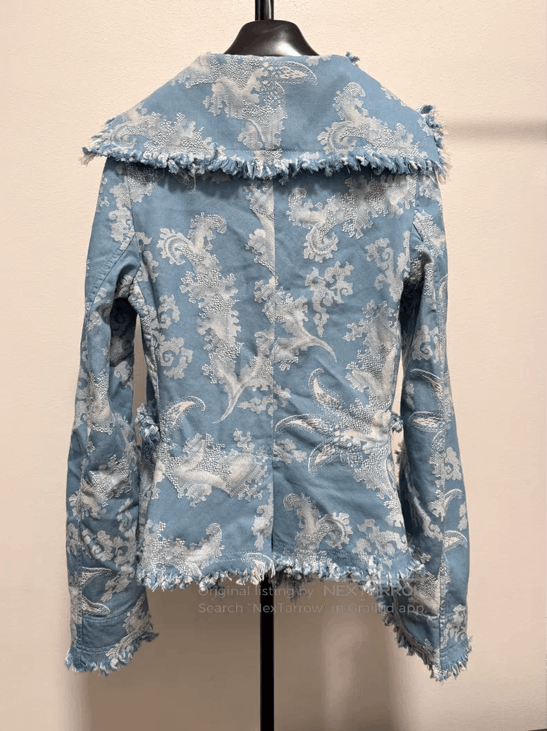 Vivienne Westwood Vivienne Westwood Suit Set, Frayed Lapel Embroidered Jacke Size M / US 6-8 / IT 42-44 - 7 Thumbnail