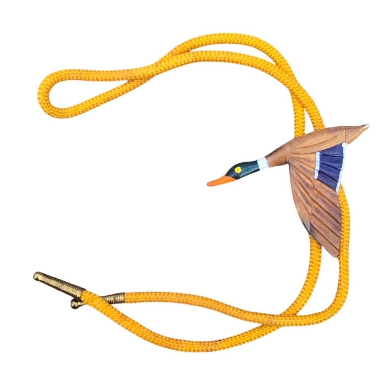 Other Vintage Mallard Duck Bolo Tie Wood Yellow Braided Cord Weste Size ONE SIZE - 11 Thumbnail