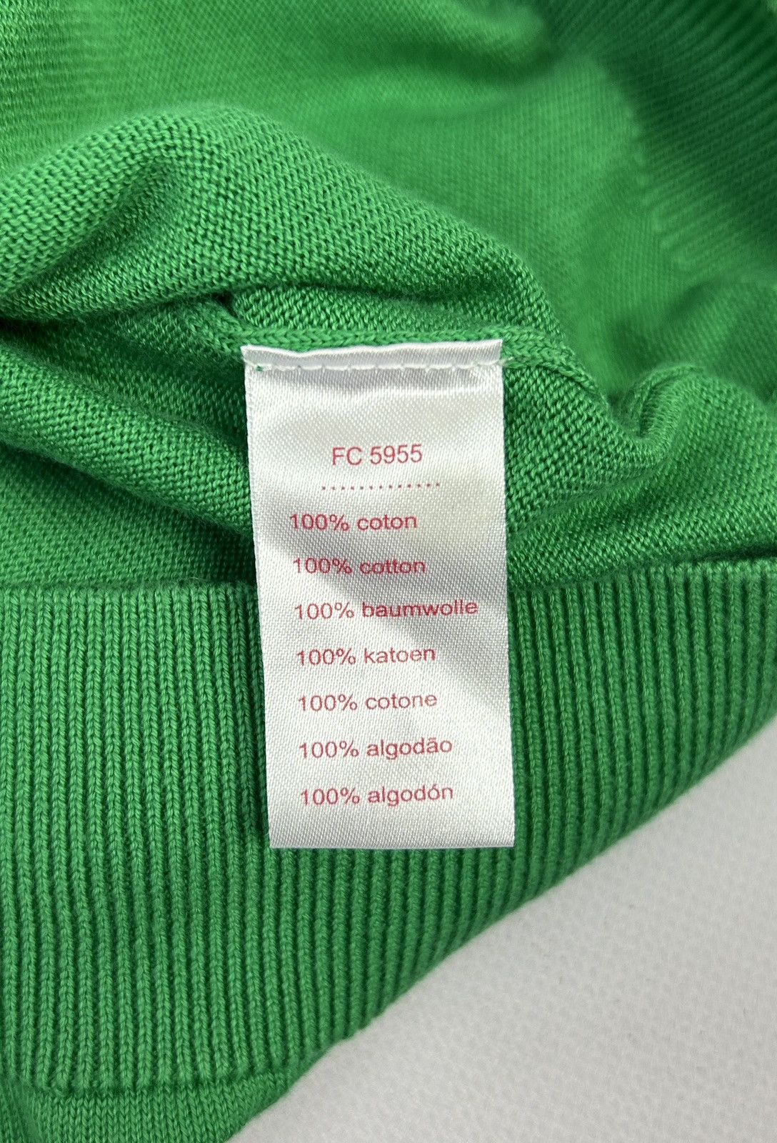 Lacoste Lacoste Live Green V-Neck Cotton Jumper Sweater Size 4 / L Size US L / EU 52-54 / 3 - 9 Thumbnail