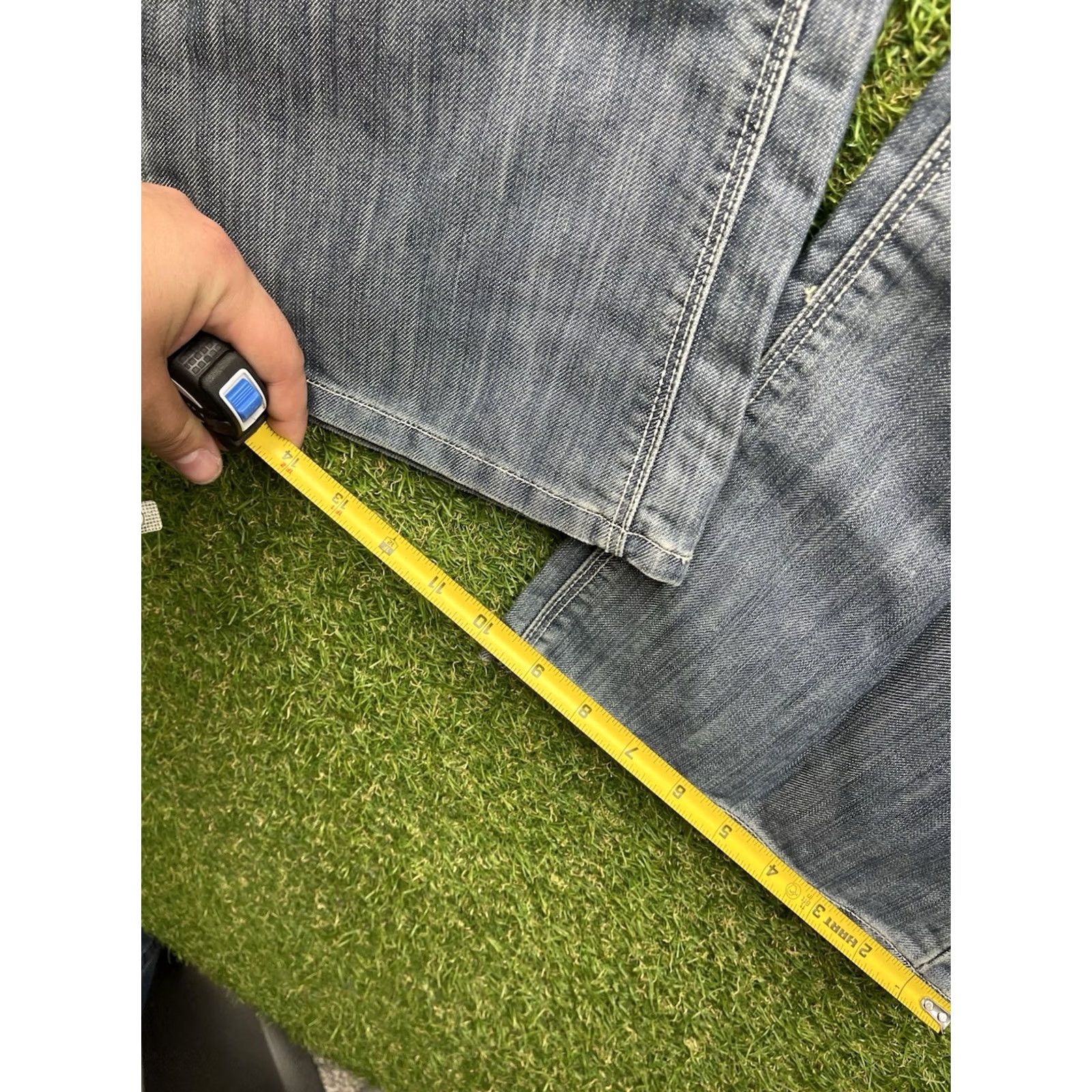 Levi's Levis 527 Jeans Mens 38x30 Boot Cut Light Wash Denim Blue 527 Series Boots Cut 5-Pocket Regular Rise Mid Vintage No Size US 38 / EU 54 - 7 Thumbnail