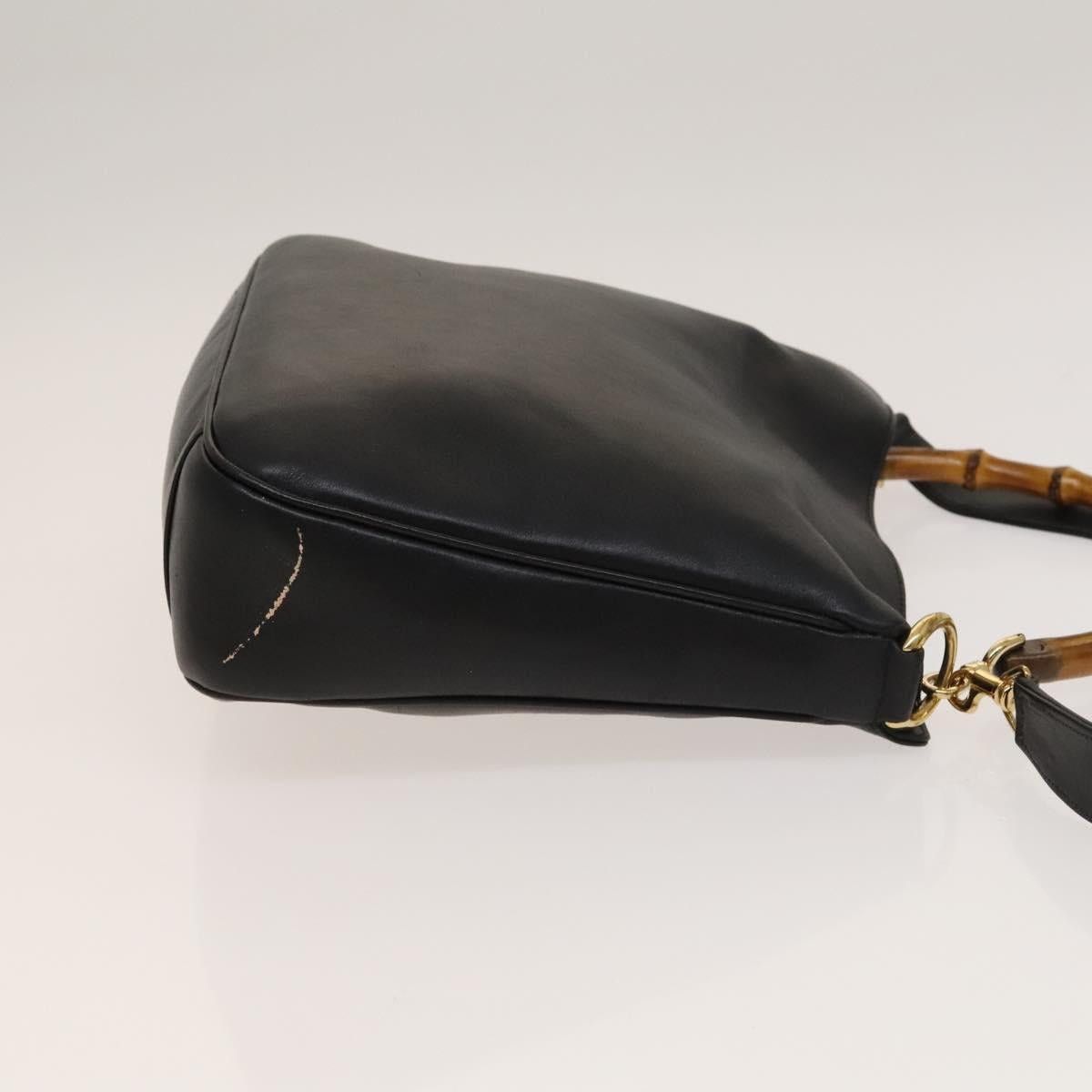 Gucci GUCCI Bamboo Hand Bag Leather Black Gold 001 001 Size ONE SIZE - 4 Thumbnail