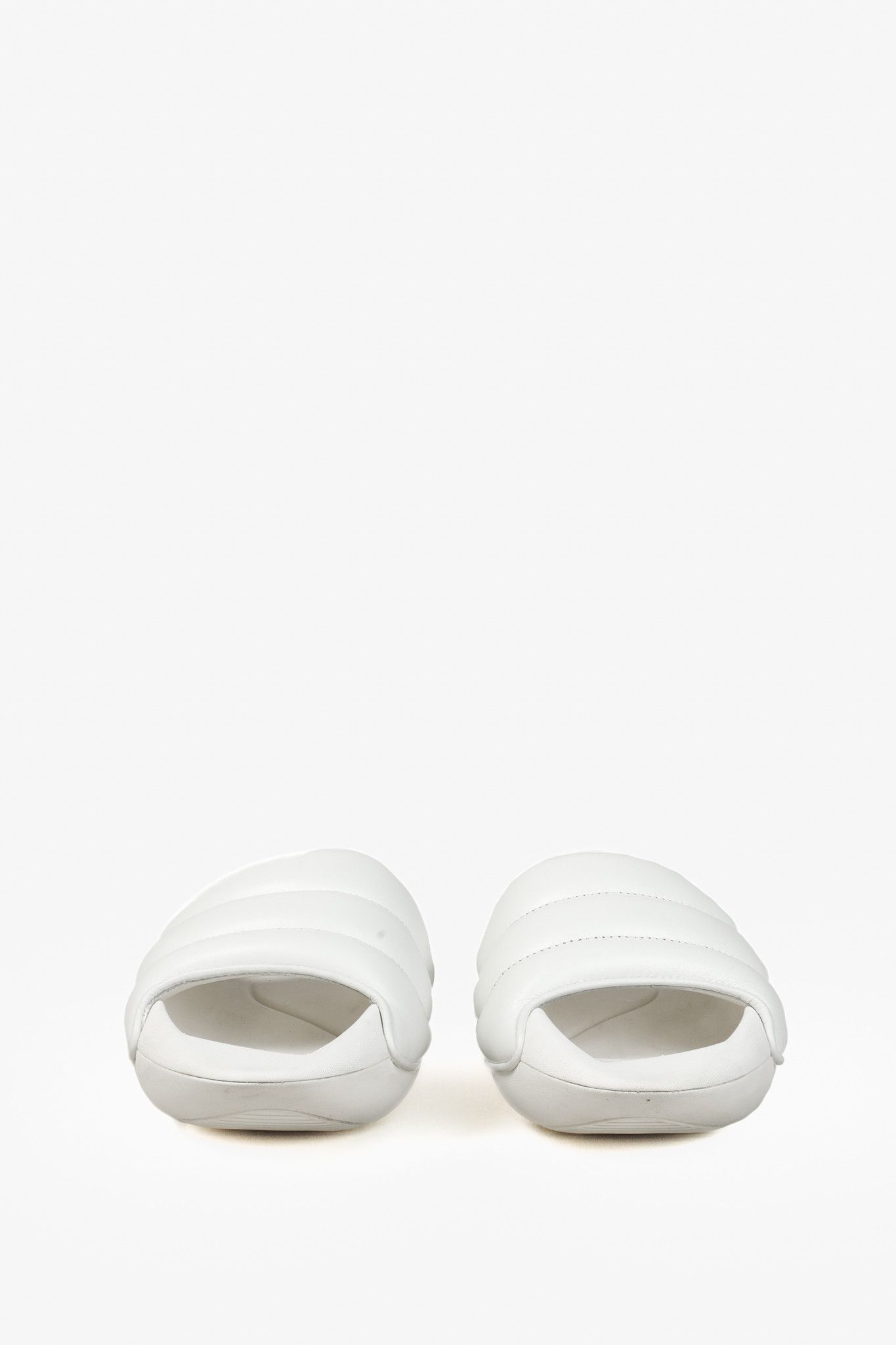 Balmain Balmain YN1VL699LPQP0A White Leather B-It Padded Mules Size US 6.5 / IT 36.5 - 2 Thumbnail