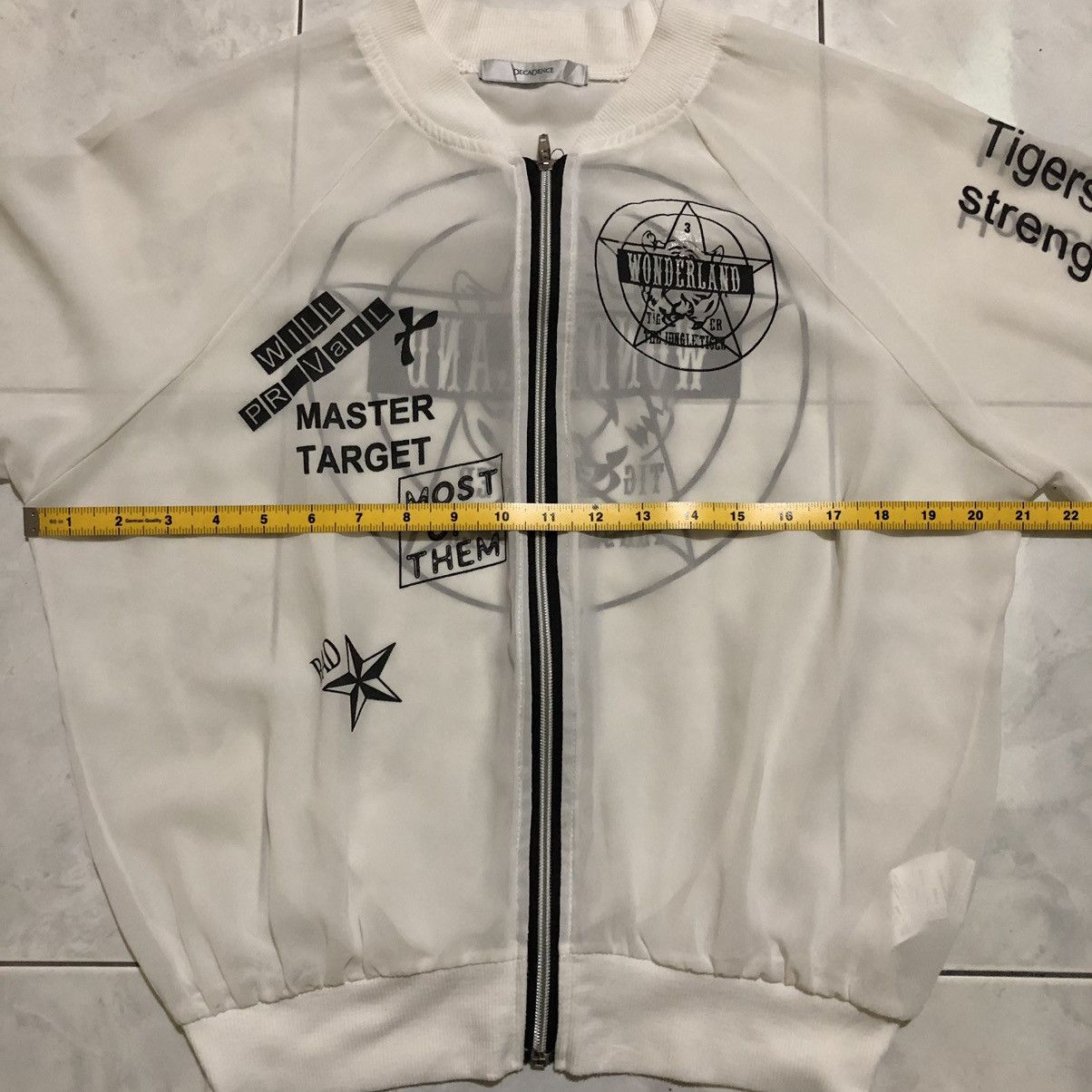 Vintage DecaDenceTransparent Darkness Satanic Style Light Jacket Size US S / EU 44-46 / 1 - 18 Thumbnail