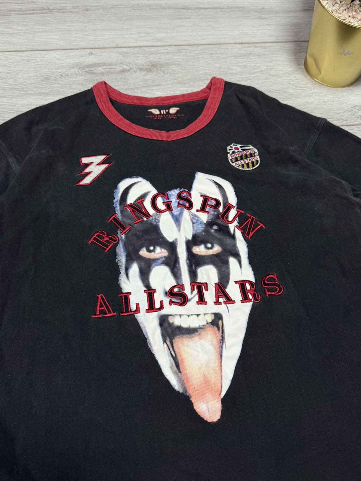 Ringspun Kiss Ringspun vintage big print head simmons tee shirt rock Size US XL / EU 56 / 4 - 3 Thumbnail