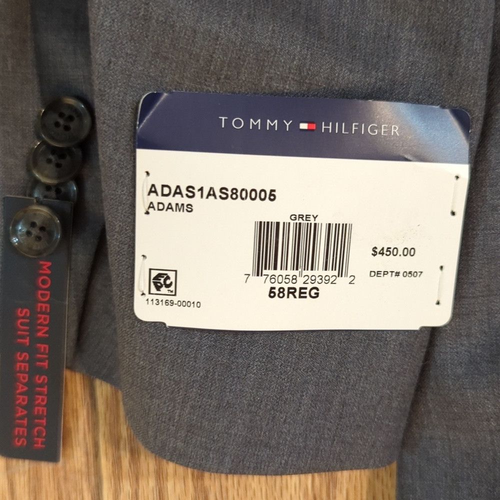 Tommy Hilfiger NEW Tommy Hilfiger wool-blend two-button blazer size 58R Size 54R - 6 Thumbnail