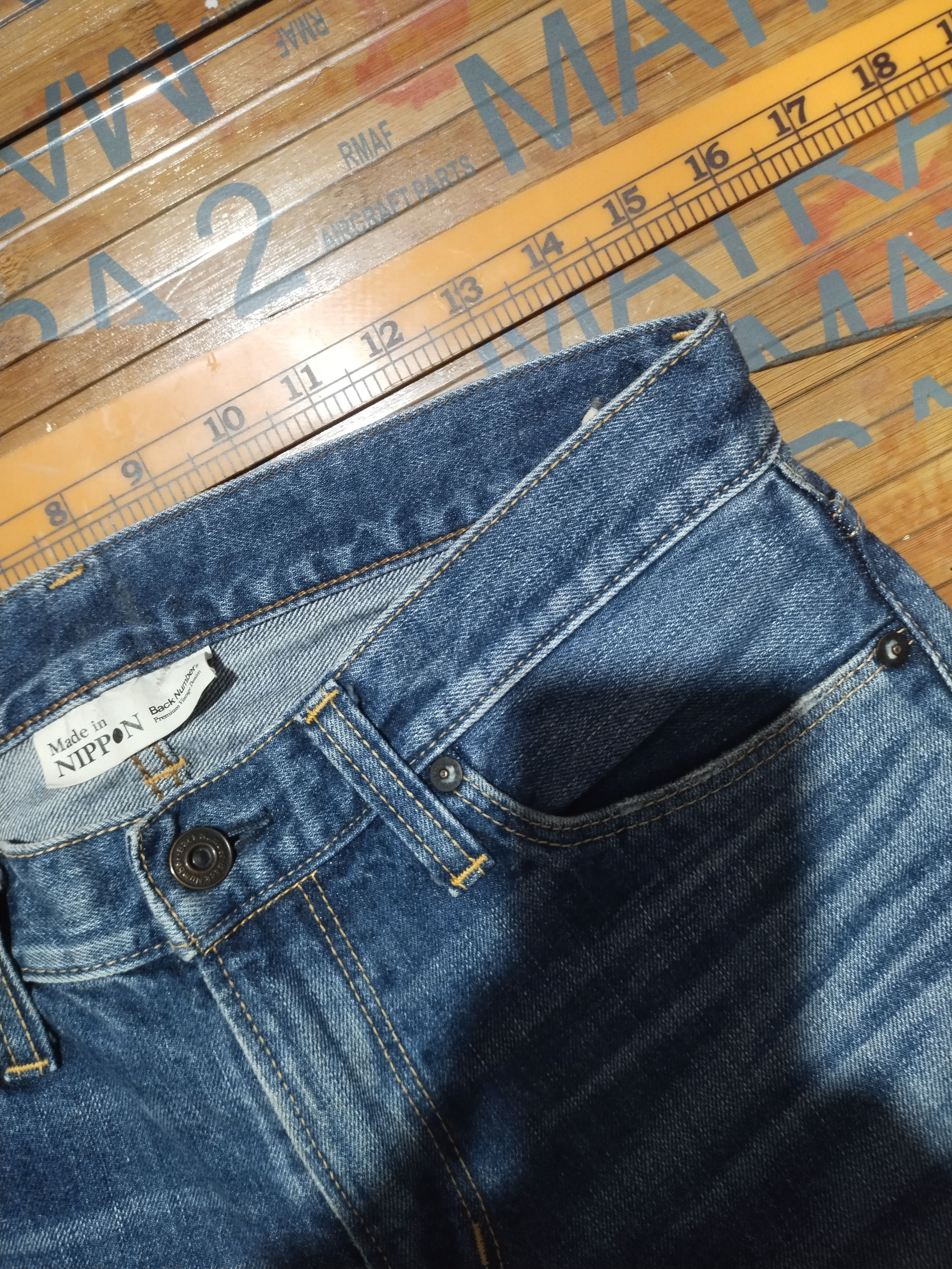 Japanese Brand × Vintage Jeans Back Number Sz 30" (76Cm) Size US 30 / EU 46 - 5 Thumbnail
