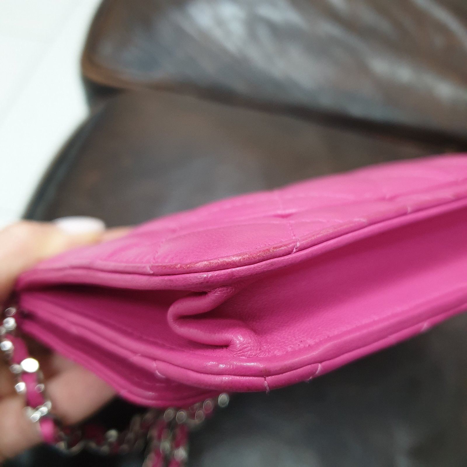 Chanel Chanel Wallet On Chain Pink Leather Size ONE SIZE - 10 Thumbnail