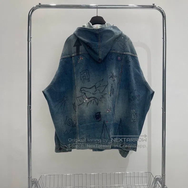 Balenciaga Balenciaga Crystal Studs Hand Embroidered Denim Jacket Hoo Size US L / EU 52-54 / 3 - 5 Thumbnail