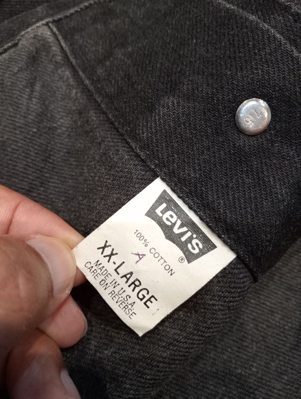 Levi's Vintage Clothing RARE VINTAGE 90s LEVI'S 70507 BLACK DENIM JACKET - SIZE XXL Size US XXL / EU 58 / 5 - 12 Thumbnail