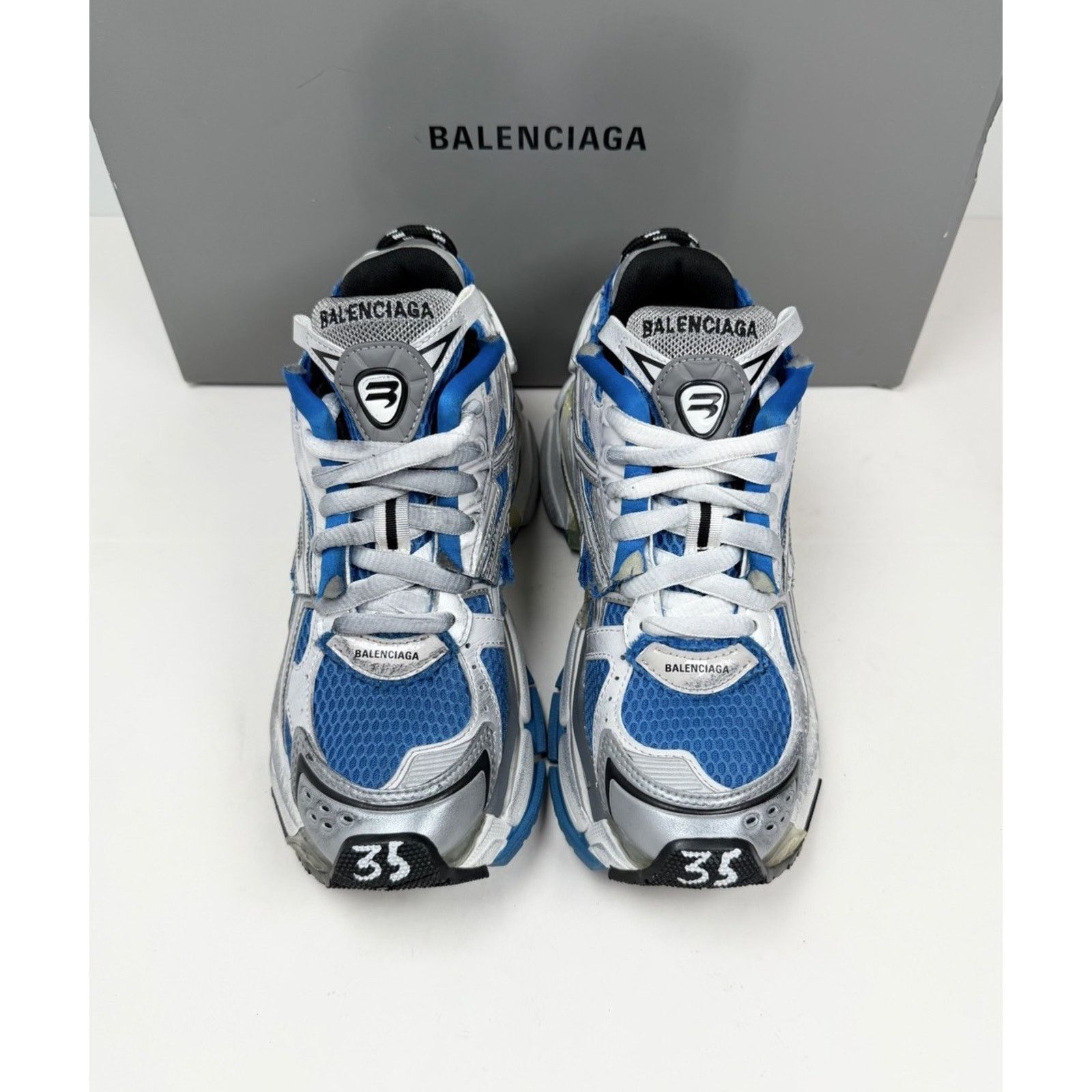 Balenciaga Size 35EU/5W - Balenciaga Runner Blue White NEW Size US 5 / IT 35 - 3 Thumbnail