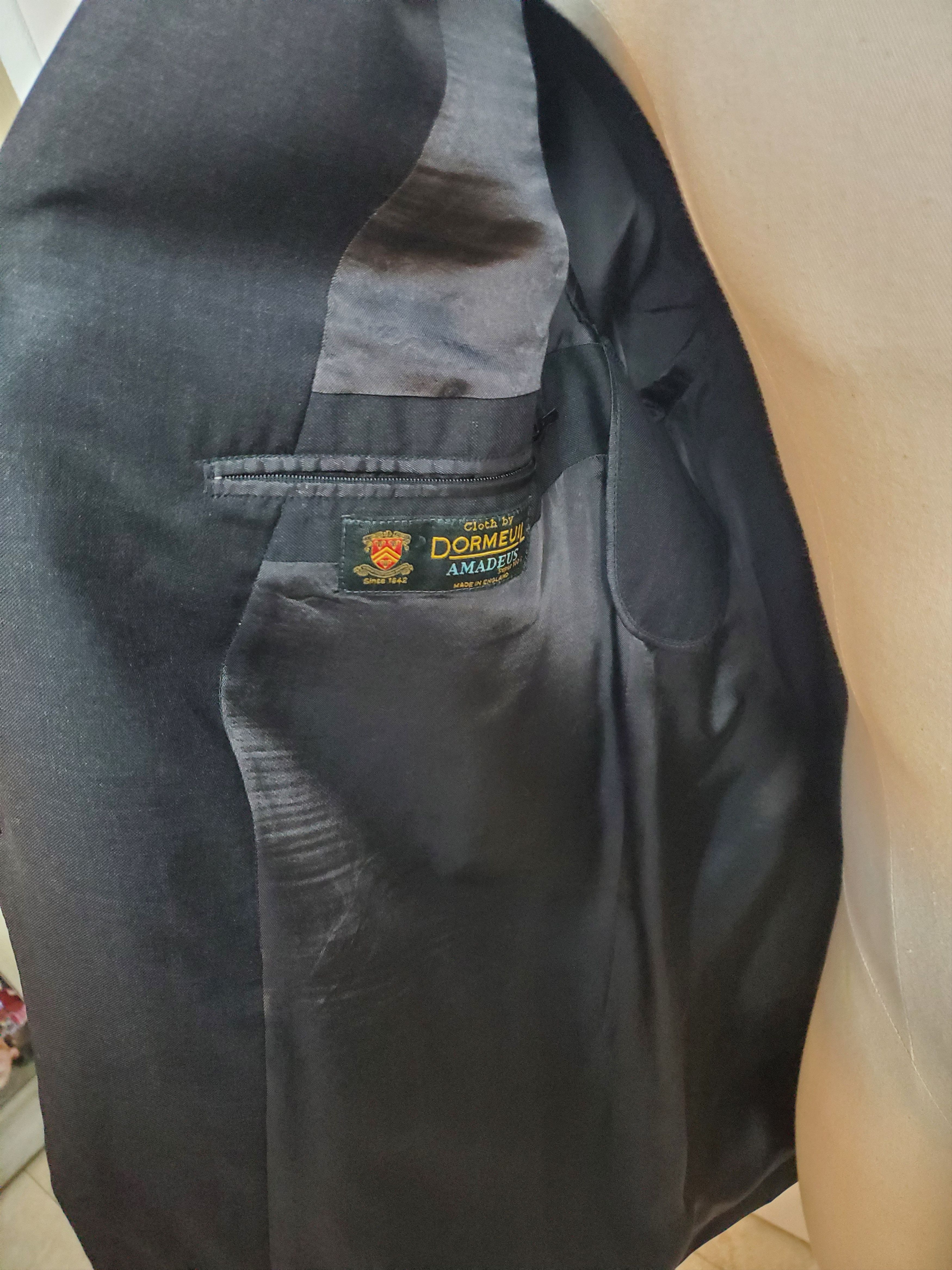 Other Dormeuil Amadeus 50R - 52R Black Super 100s Wool Mens Suit Size 50R - 5 Thumbnail