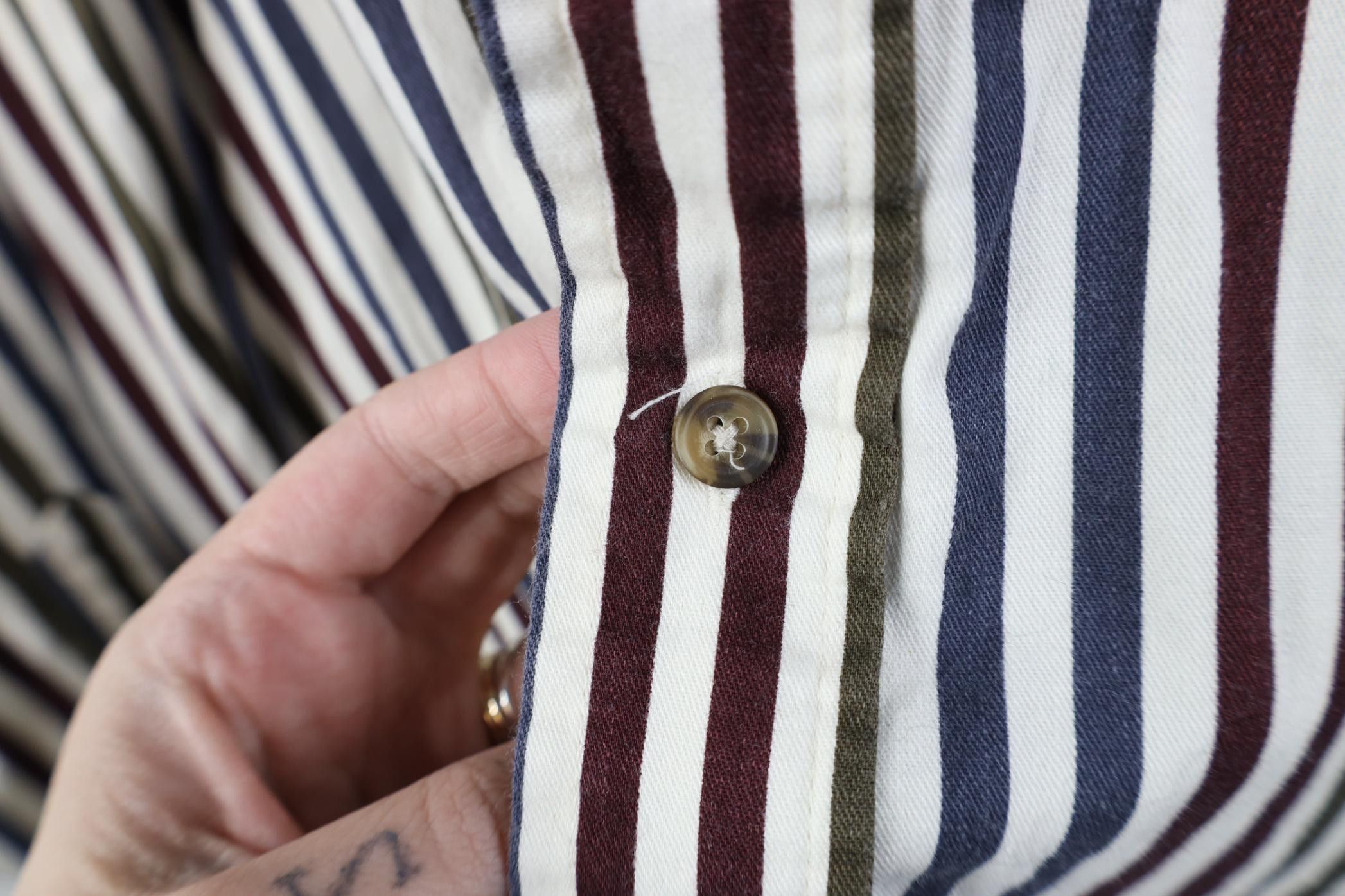 Vintage Vintage 90s Streetwear Twill Collared Button Down Shirt Size US L / EU 52-54 / 3 - 5 Thumbnail
