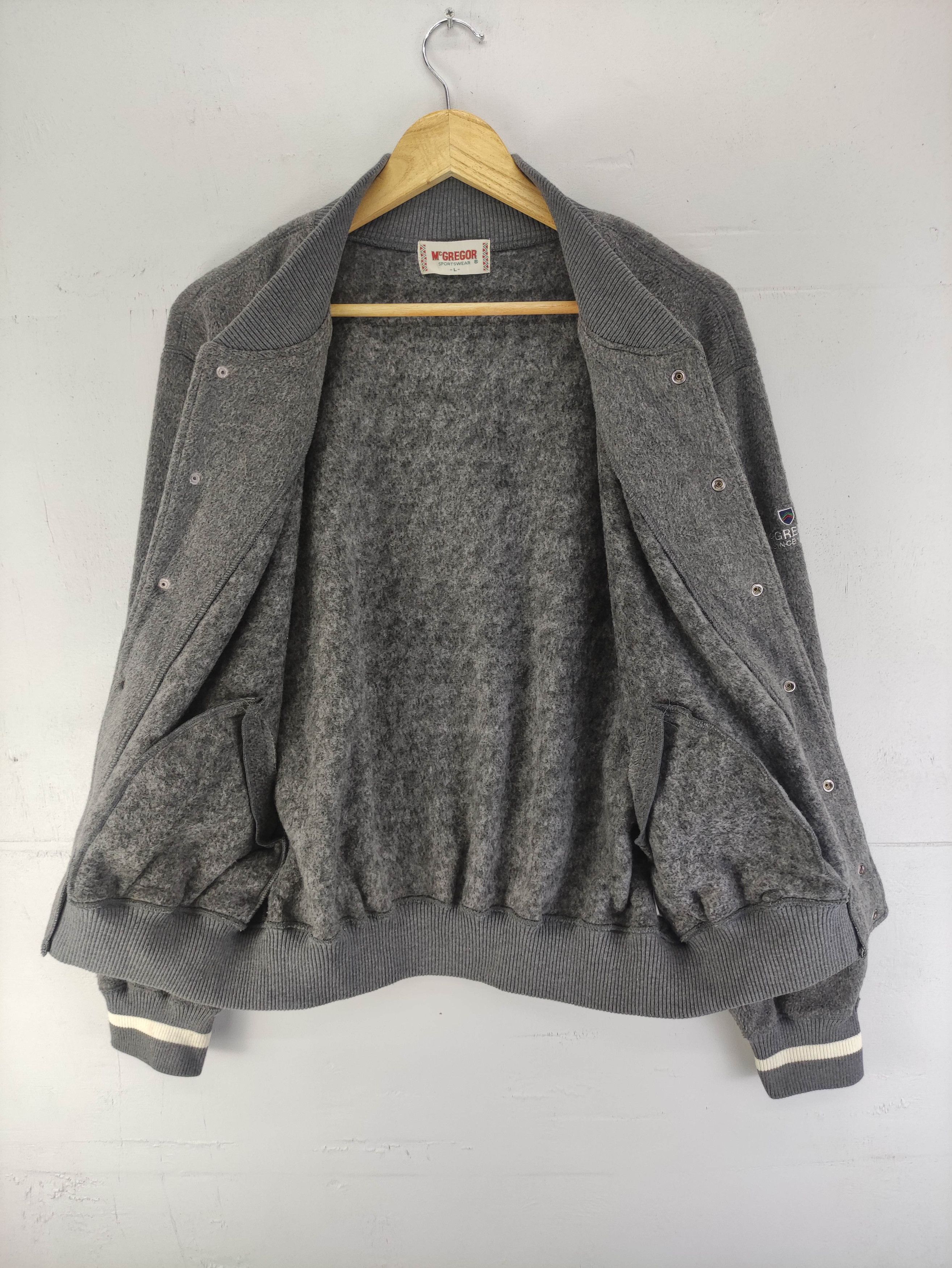 McGregor Vintage McGregor Varsity Fleece Jacket Snap Button Size US L / EU 52-54 / 3 - 4 Thumbnail