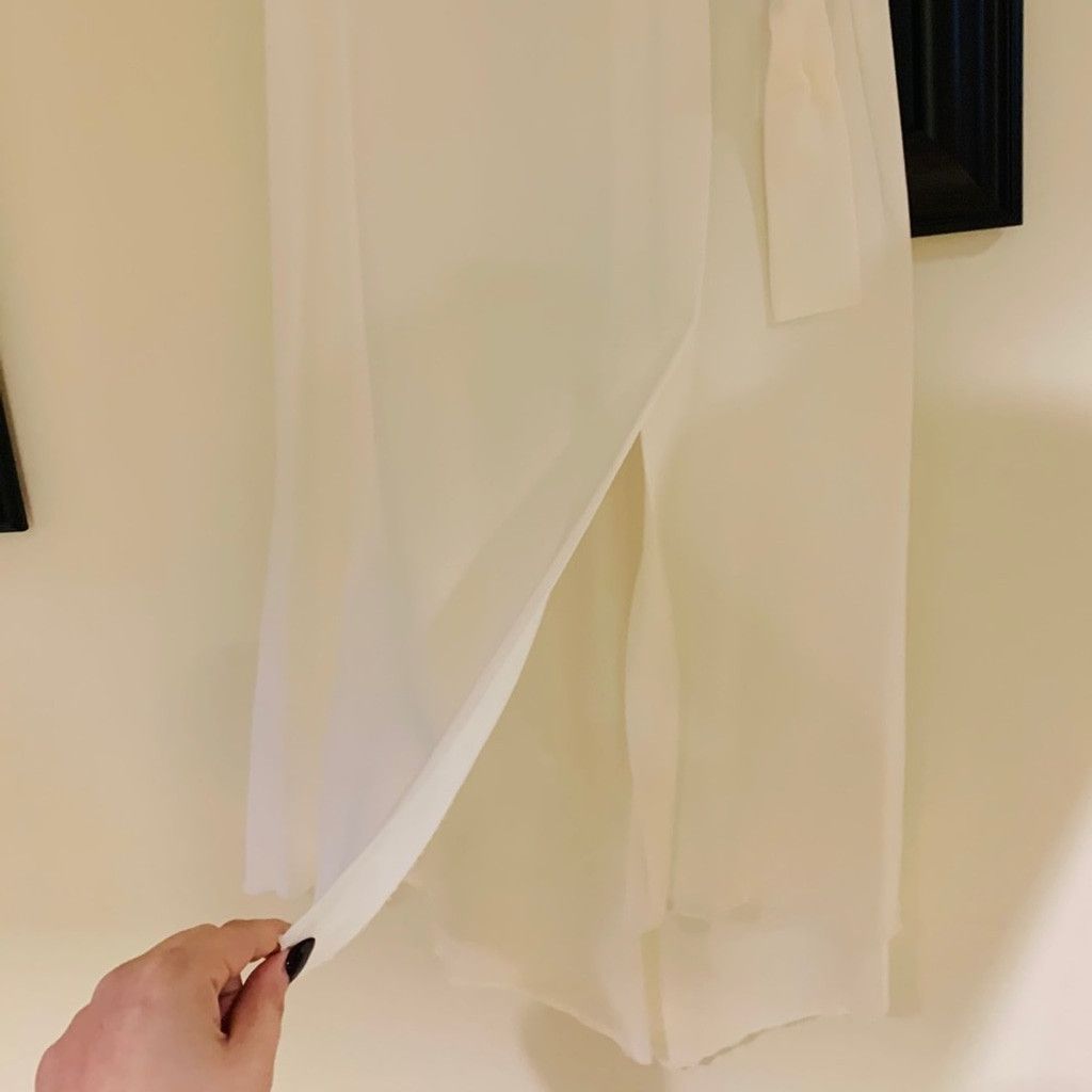 Zara Zara Woman BN white skirt Dize S with side slit Size 26" / US 2 / IT 38 - 8 Thumbnail