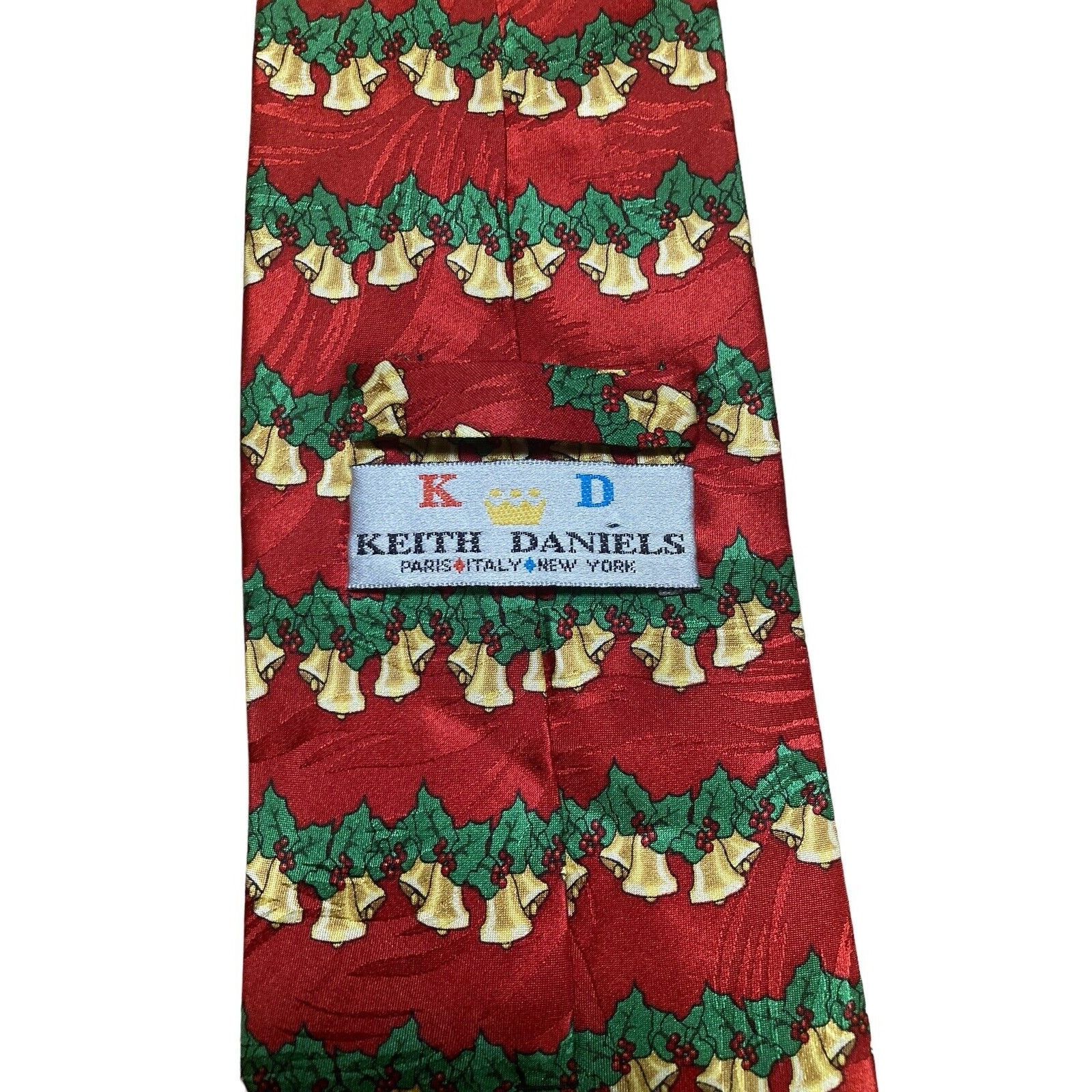 Other Keith Daniels Holiday Christmas Bells Holly Vintage Necktie Size ONE SIZE - 4 Thumbnail