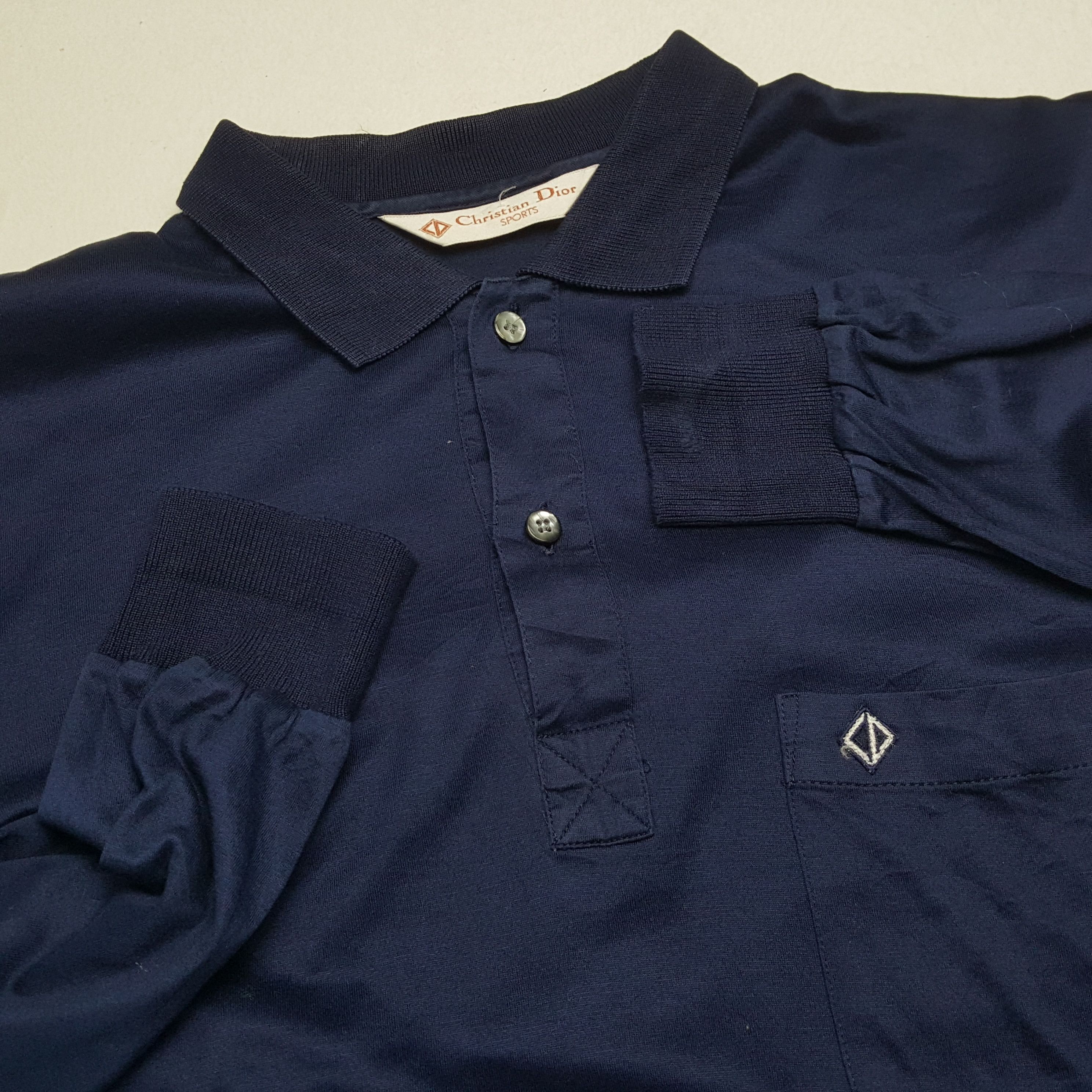 Christian Dior Monsieur × Vintage CHRISTIAN DIOR Fashion Style Long Sleeve Polos dp1 Size US M / EU 48-50 / 2 - 7 Thumbnail