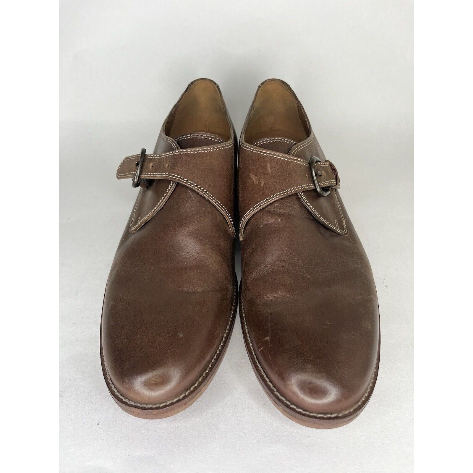 Hush Puppies Hush Puppies Brown Leather Monk Strap Loafers Dress Shoes Me Size US 10.5 / EU 43-44 - 15 Thumbnail