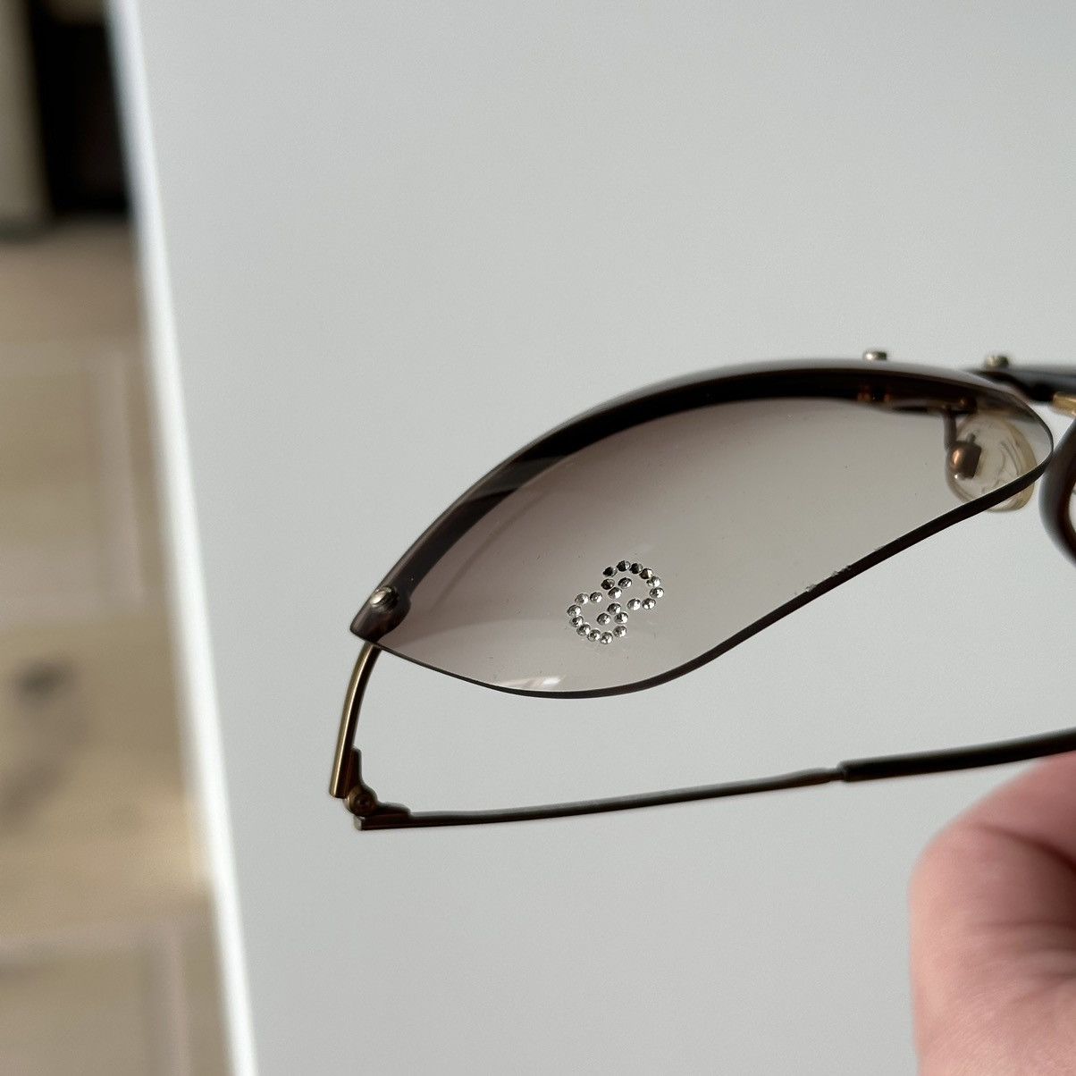 Gucci × Tom Ford × Vintage GUCCI Bronze Sunglasses with Rhinestones GG 2652/STRASS Size ONE SIZE - 14 Thumbnail