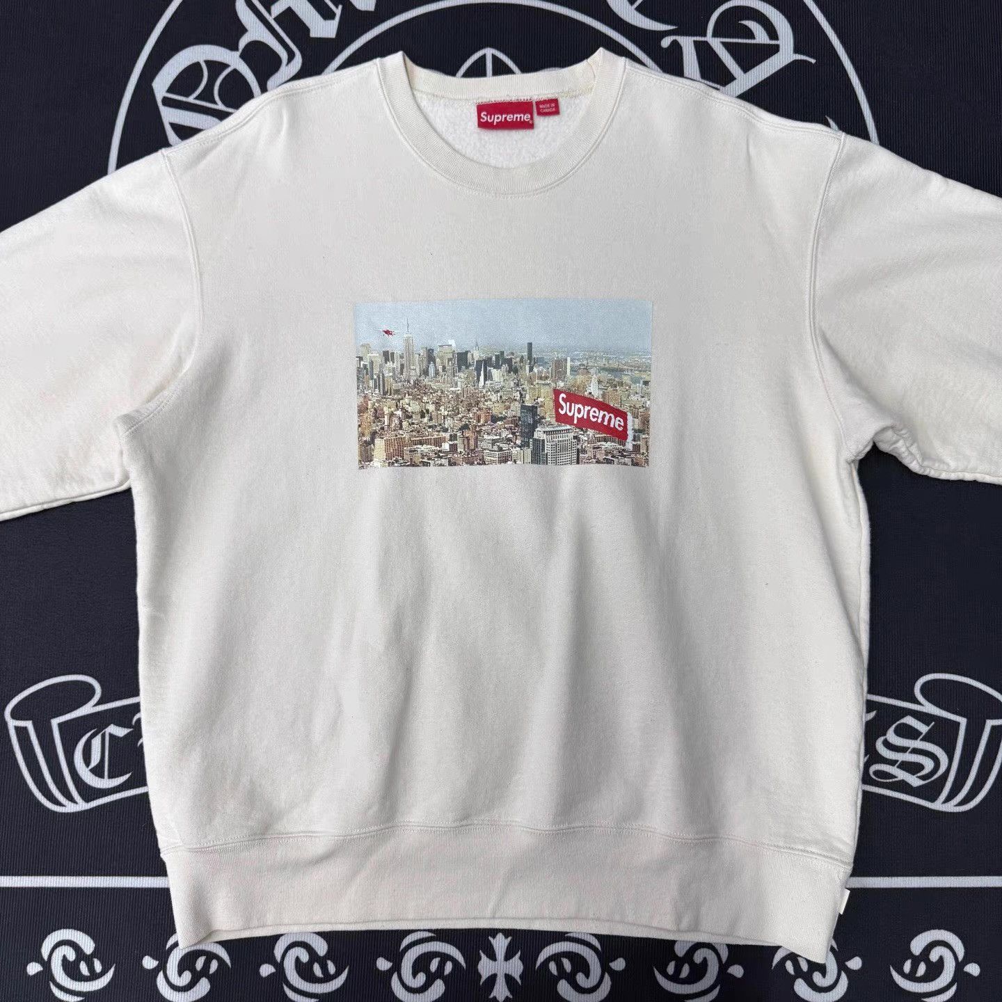 Supreme Supreme Linen White Metropolitan Crewneck Sweatshirt Q10 Size US L / EU 52-54 / 3 - 1 Thumbnail