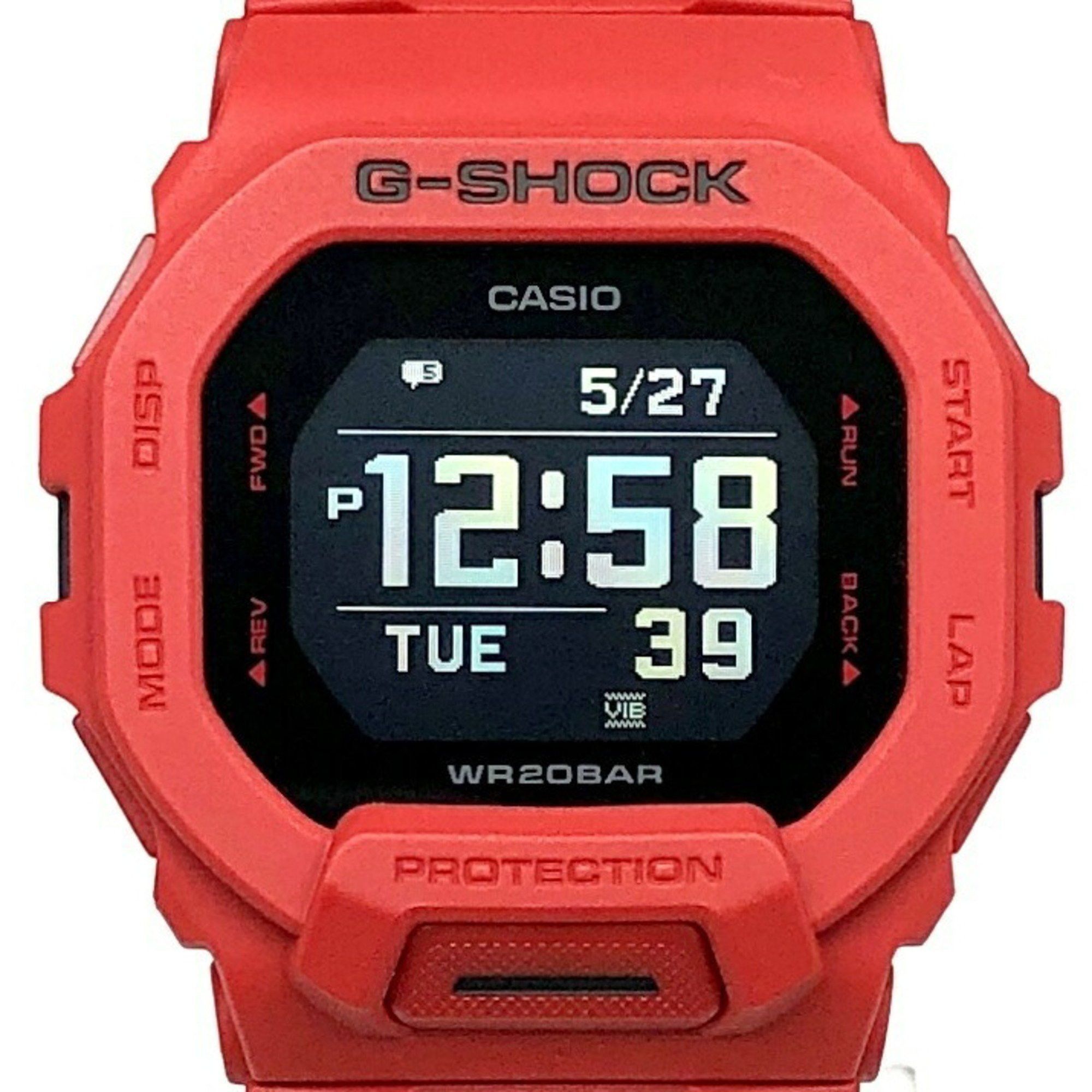 Casio G-SHOCK CASIO Watch GBD-200RD-4 G-SQUAD Smartwatch Acceleration sensor Equipped with Bluetooth communication function Mobile link Distance measurement LED backlight Red x black WEB exclusive Released in December 2021 Mikunigaoka store Size ONE SIZE - 1 Thumbnail