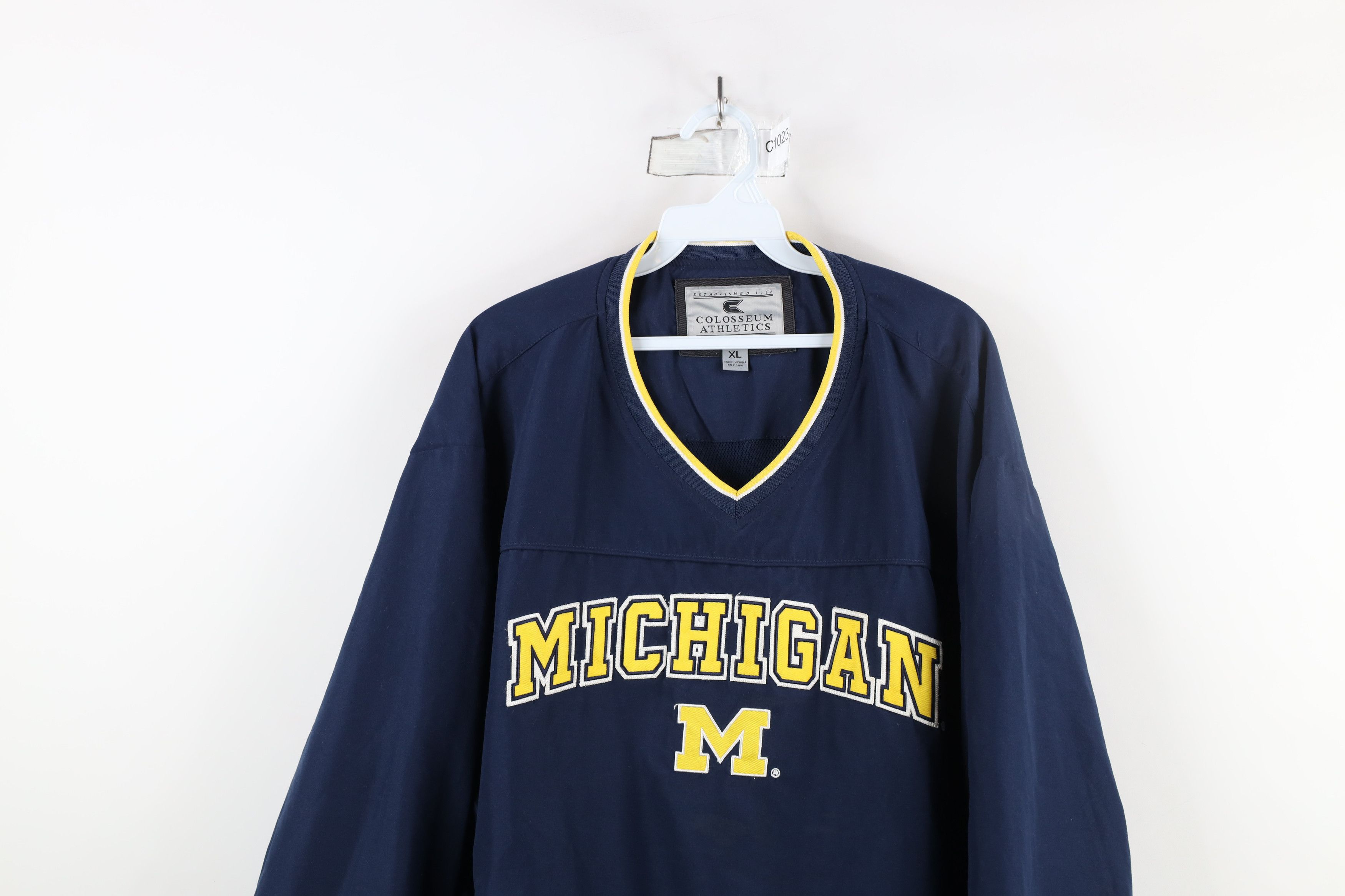 Vintage Vintage 90s University of Michigan Windbreaker Jacket Size US XL / EU 56 / 4 - 2 Thumbnail