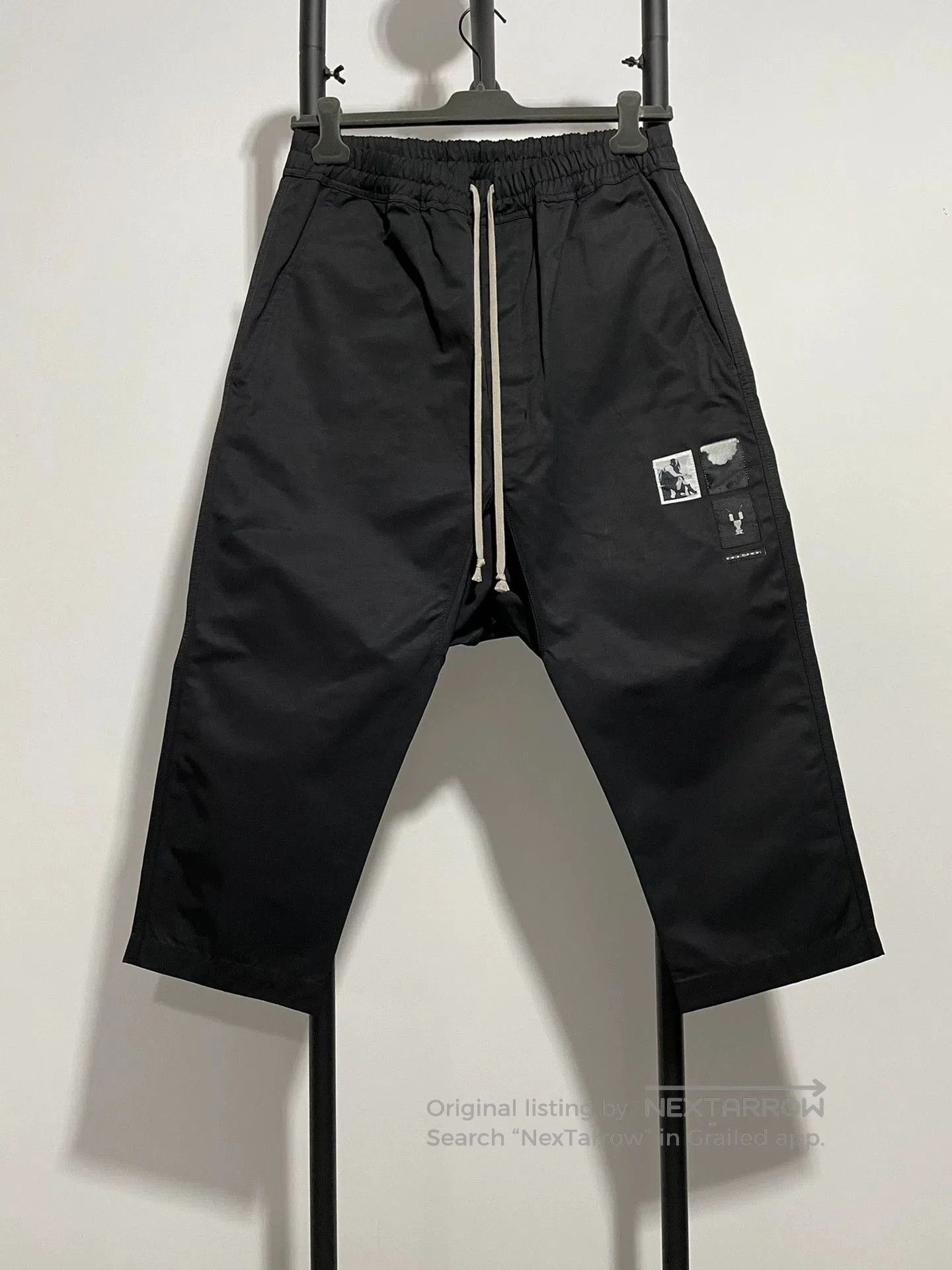 Rick Owens black cropped trousers by rick owens. Size US 32 / EU 48 - 1 Thumbnail
