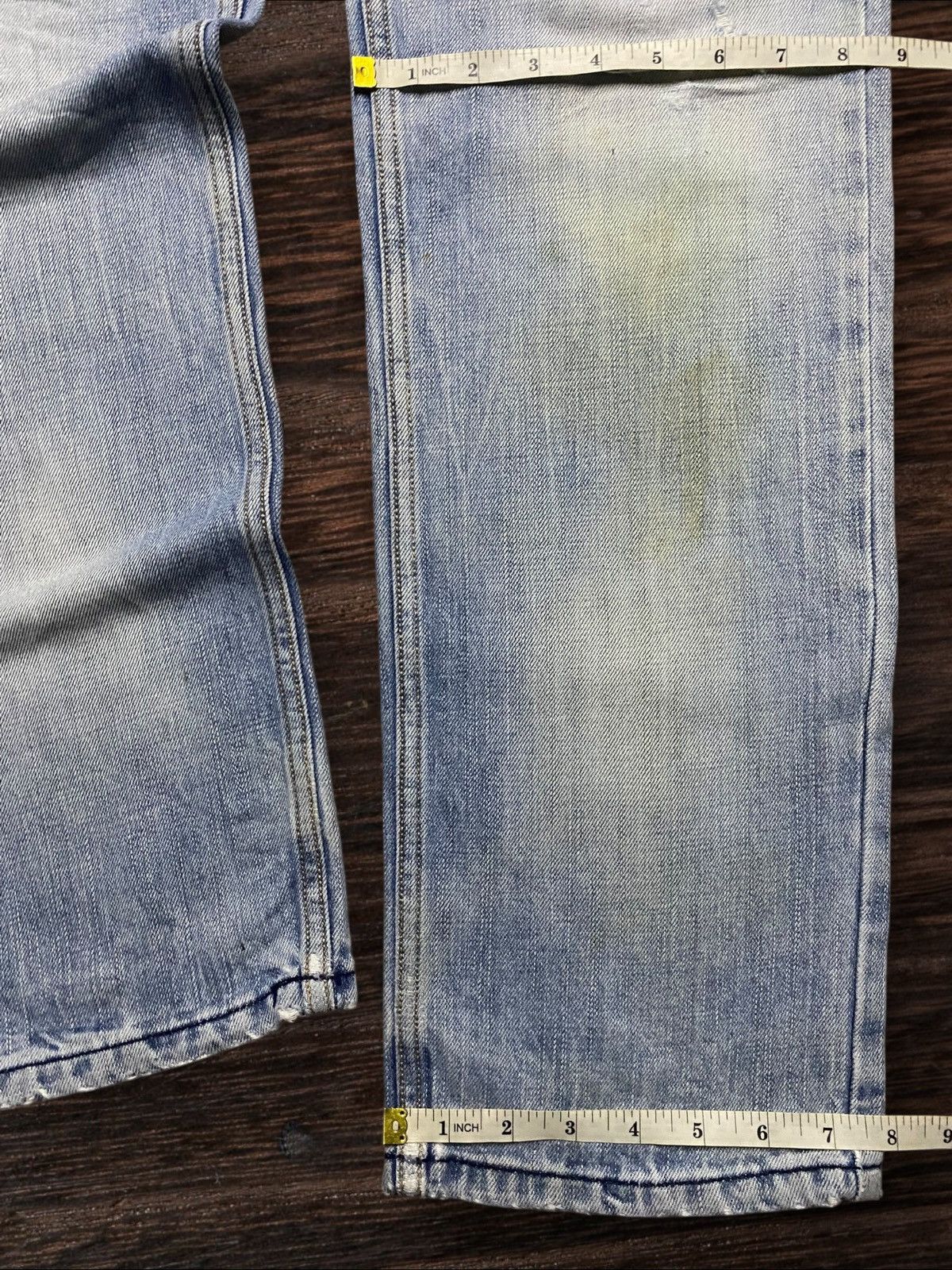 Adidas Vintage Adidas Light Wash Distressed Loose Jeans Size US 33 - 18 Thumbnail