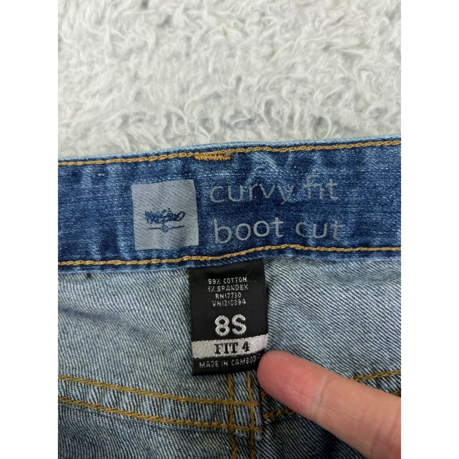 Mossimo Mossimo Jeans 8 Blue Denim Curvy Boot Cut Cotton Blend 28x29 Womens Size 30" / US 8 / IT 44 - 7 Thumbnail
